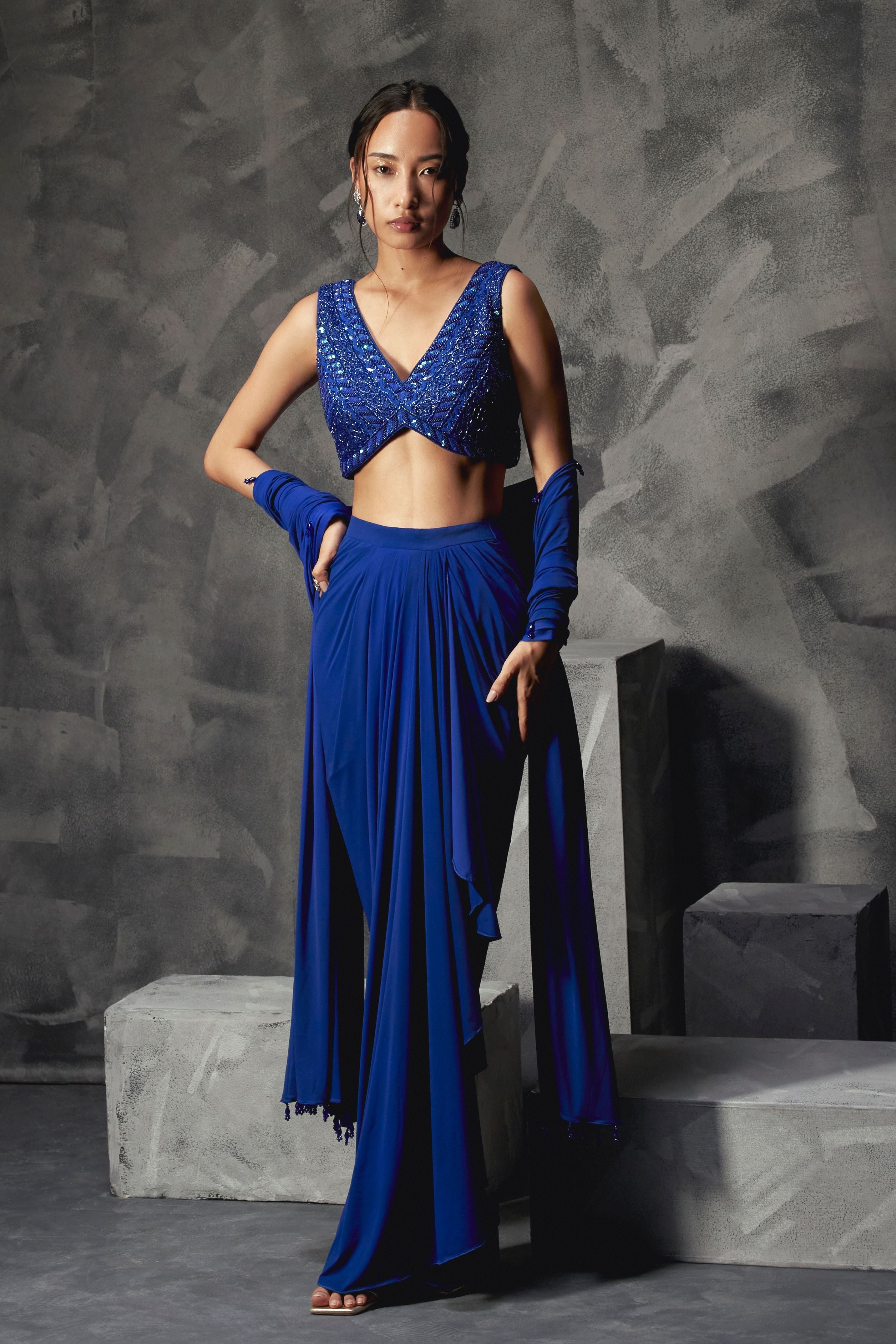 Rainfall Drape Skirt Set