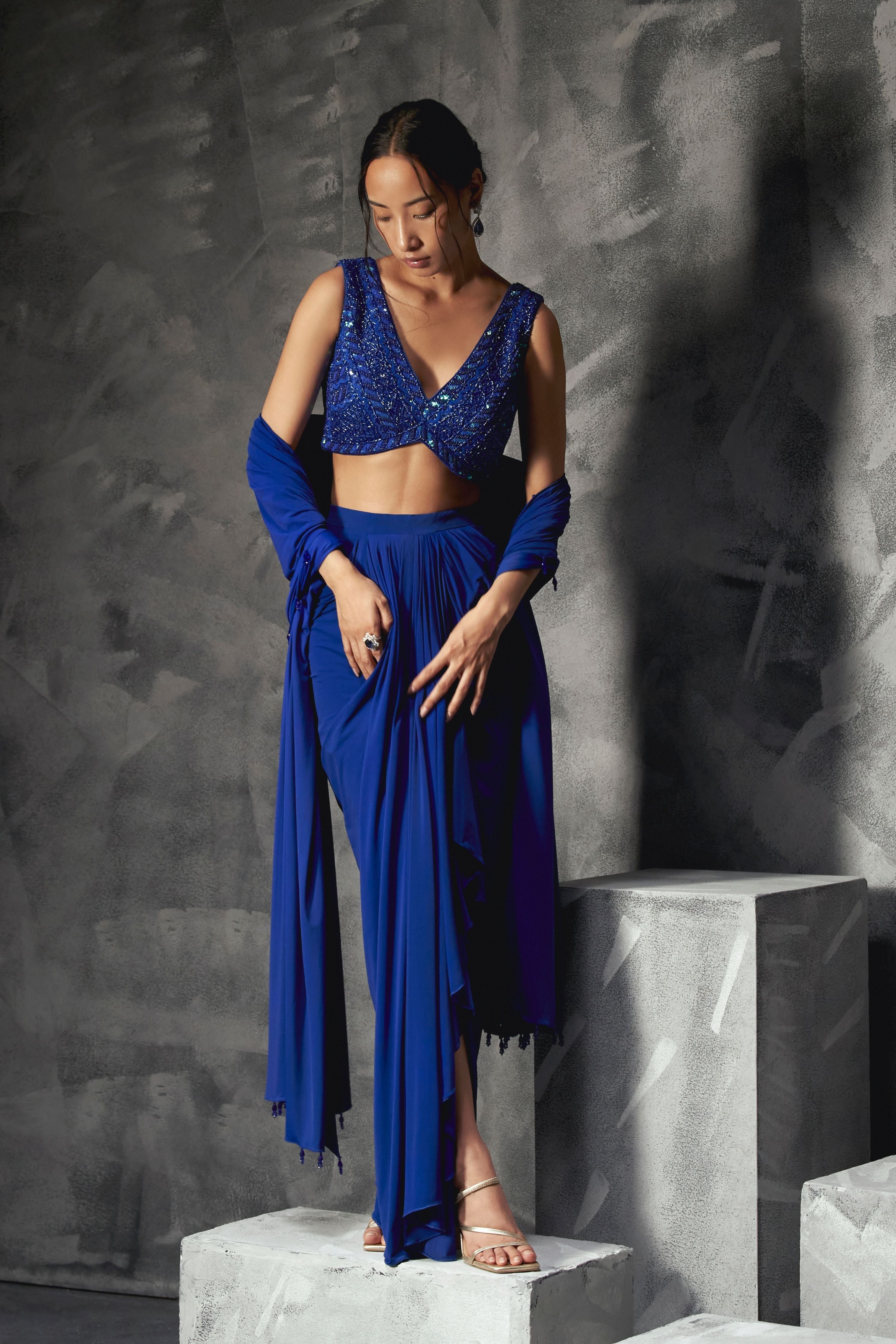 Rainfall Drape Skirt Set