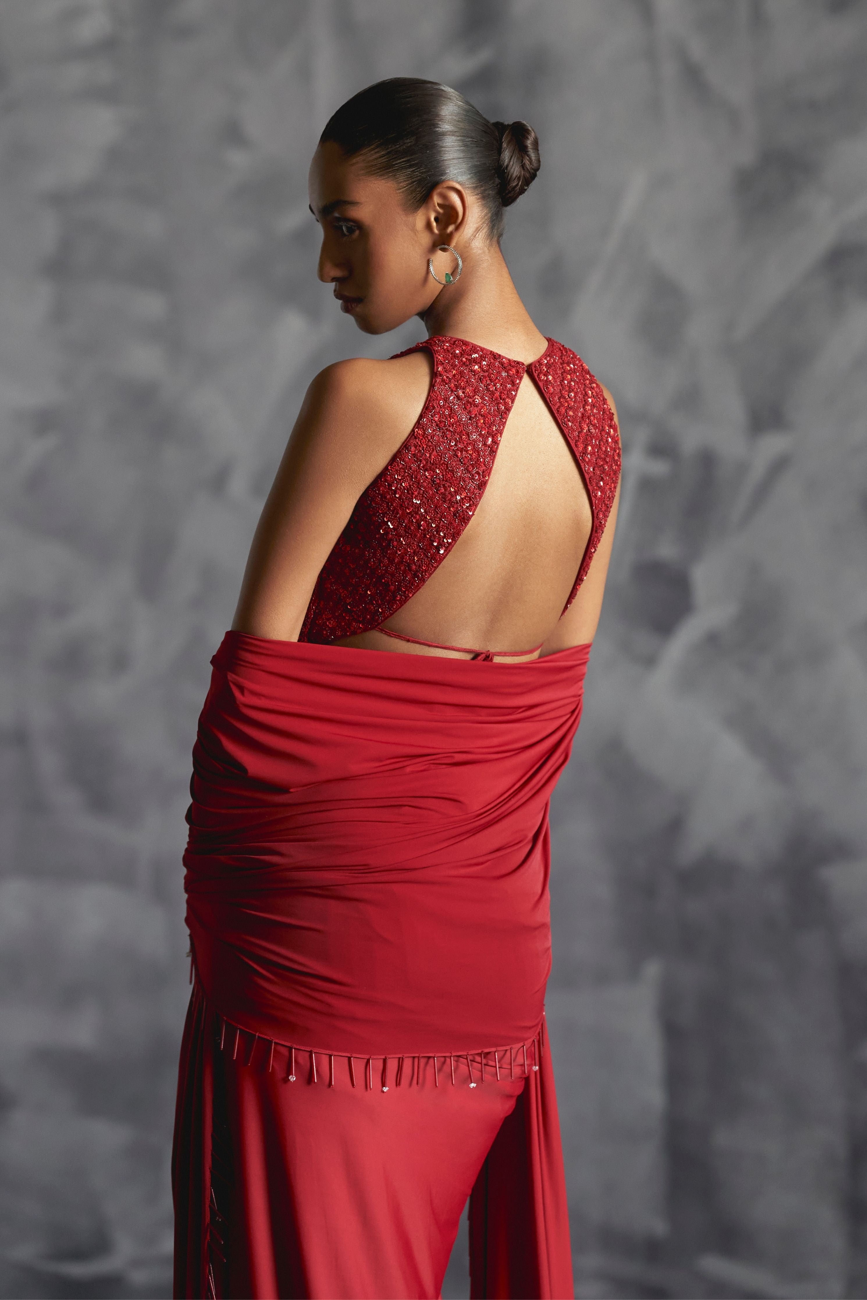 Broad Pleat Skirt Set