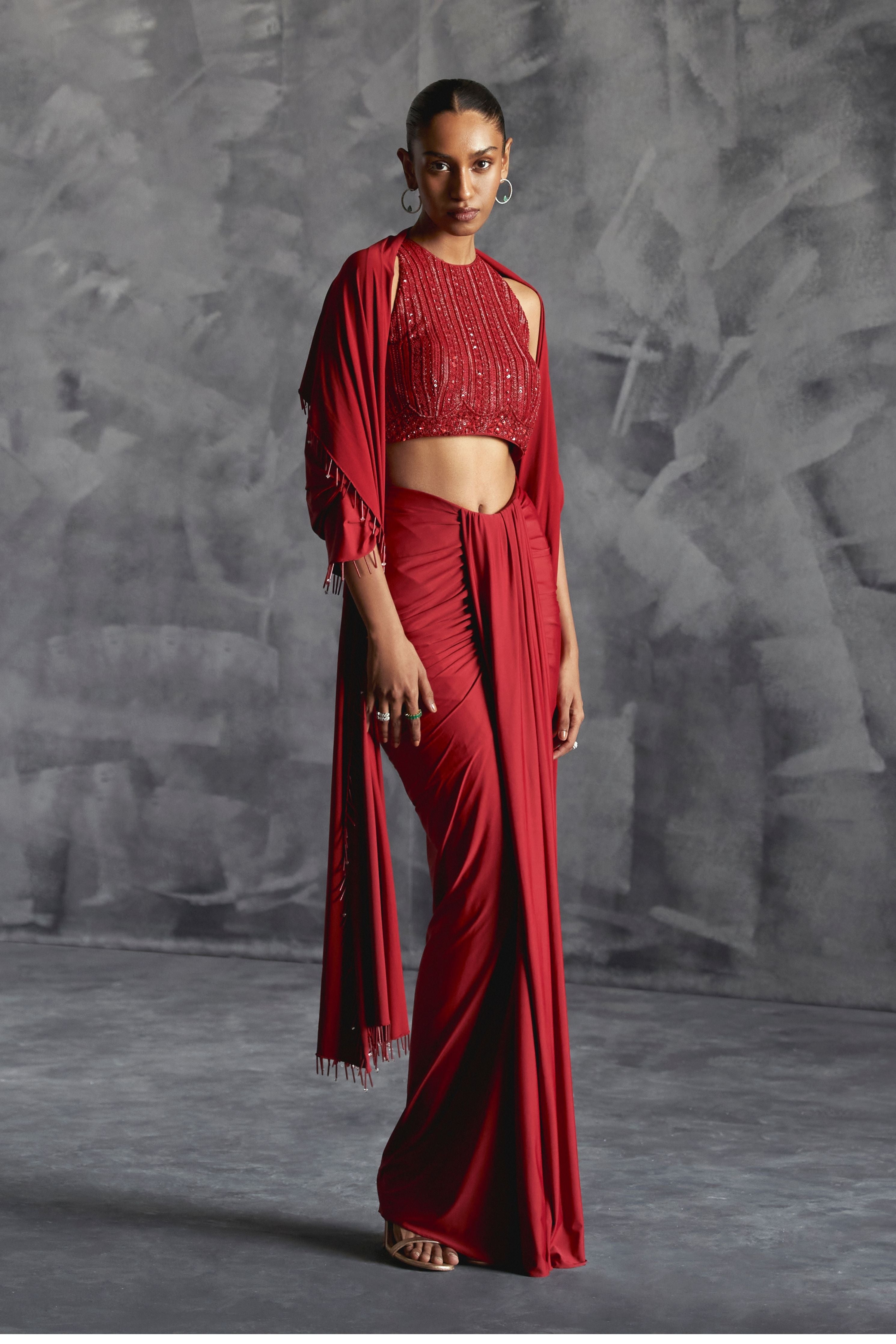 Broad Pleat Skirt Set