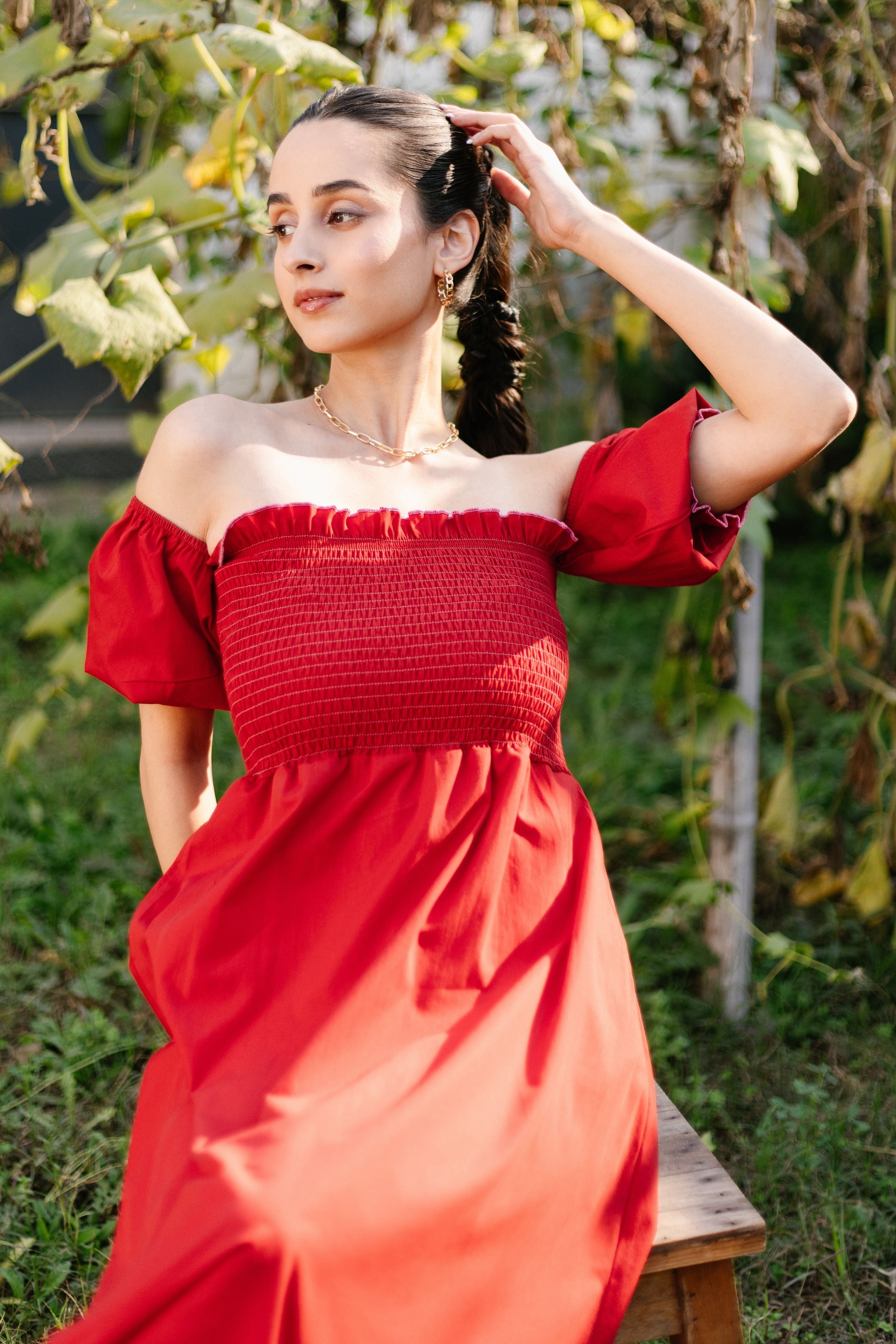 Peony maxi dress