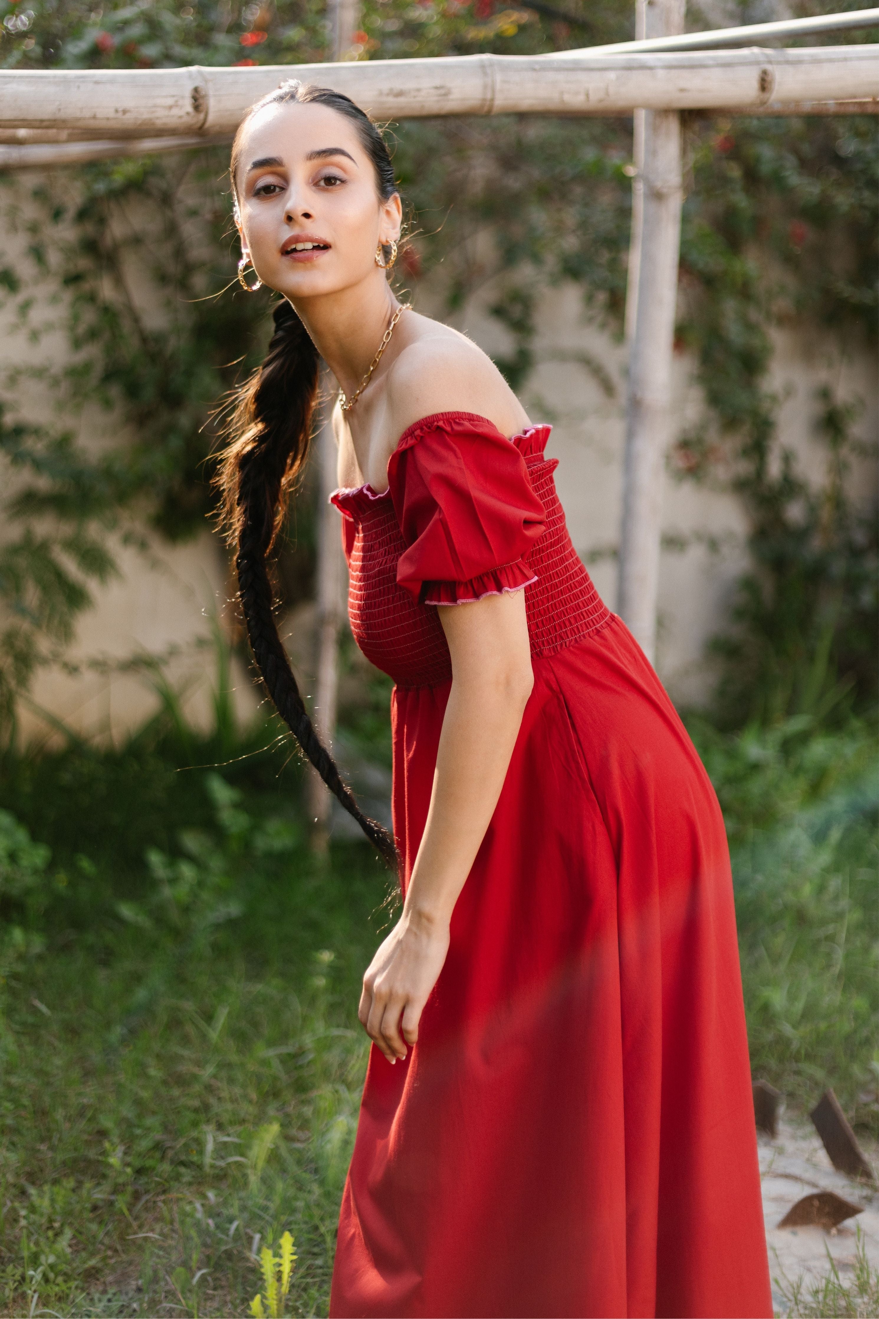 Peony maxi dress