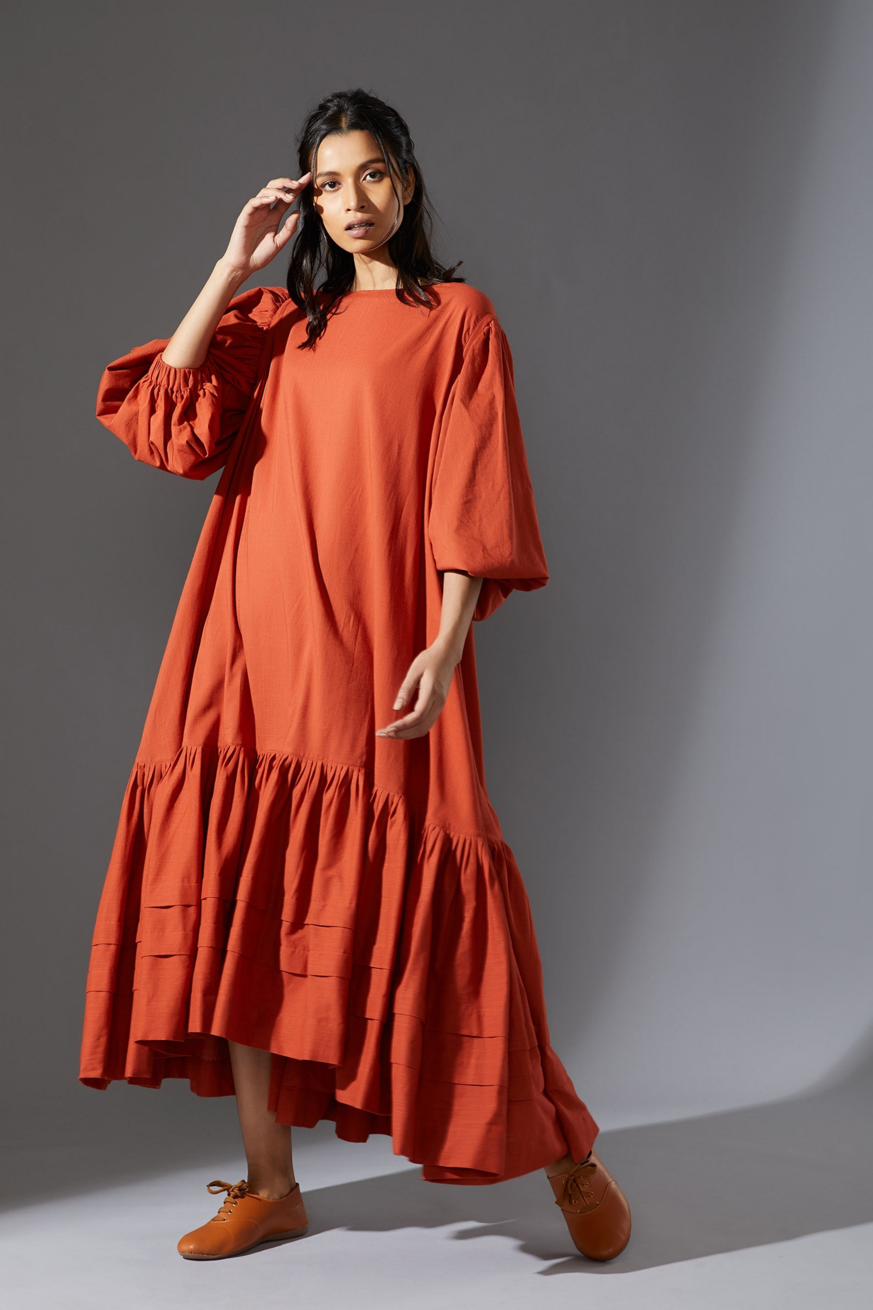 Mati Kaavya Rust Dress