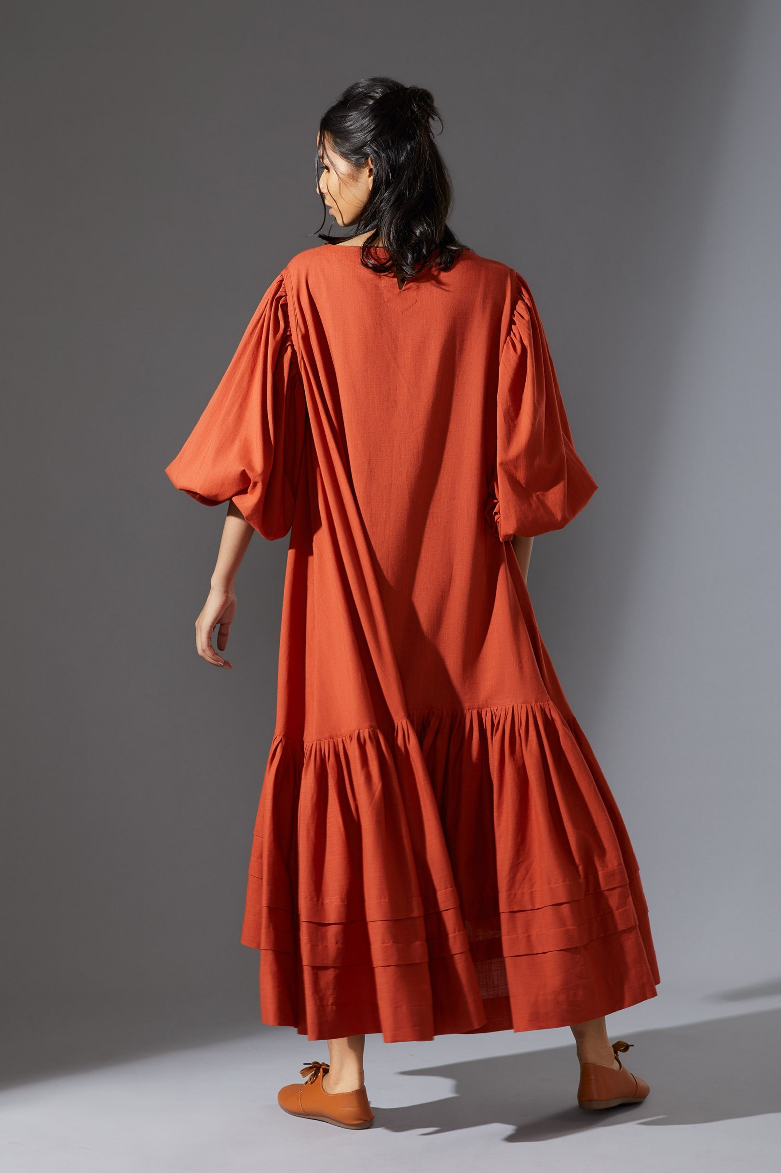 Mati Kaavya Rust Dress