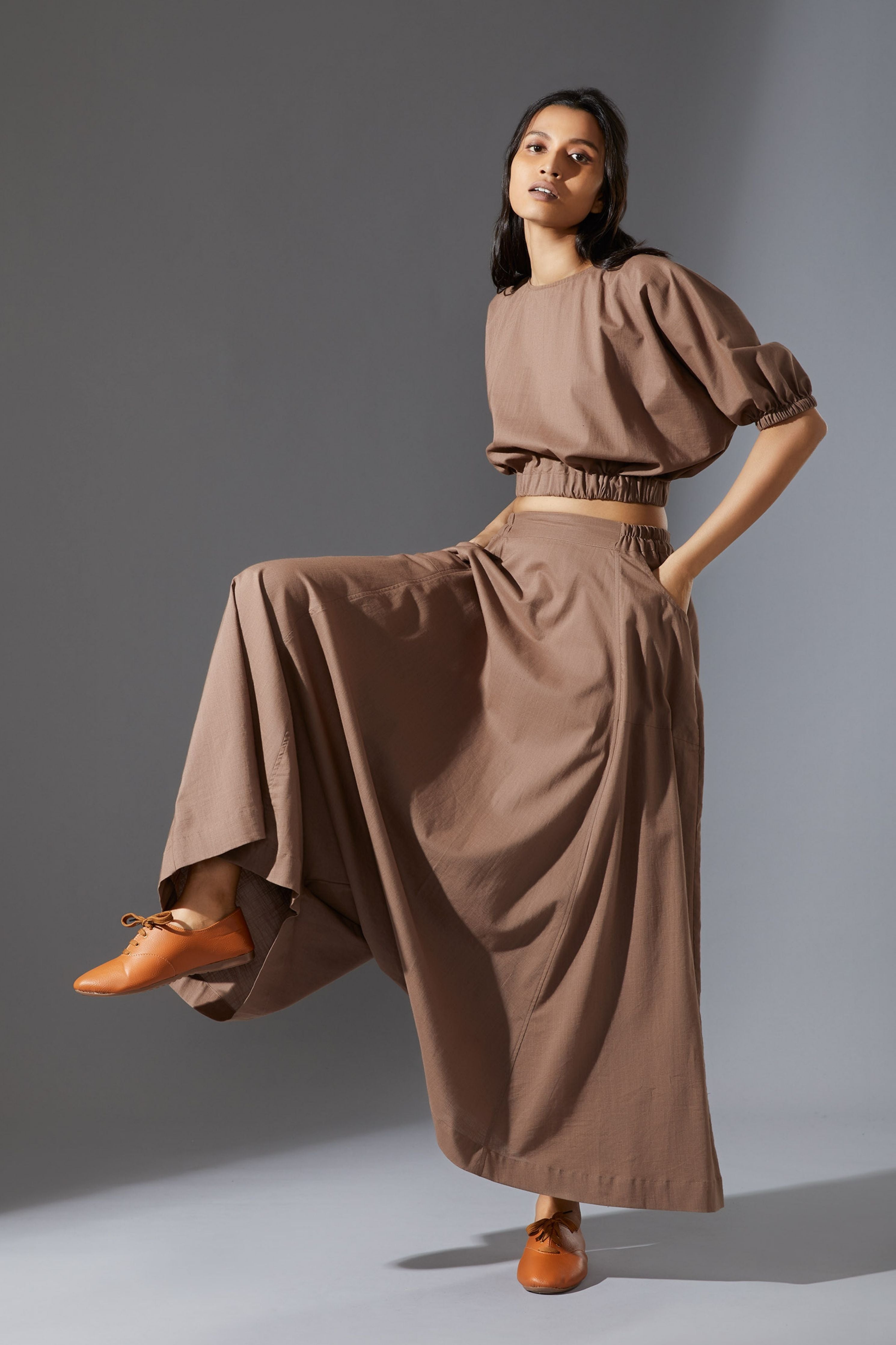 Mati New Baggy Beige Harem Pants