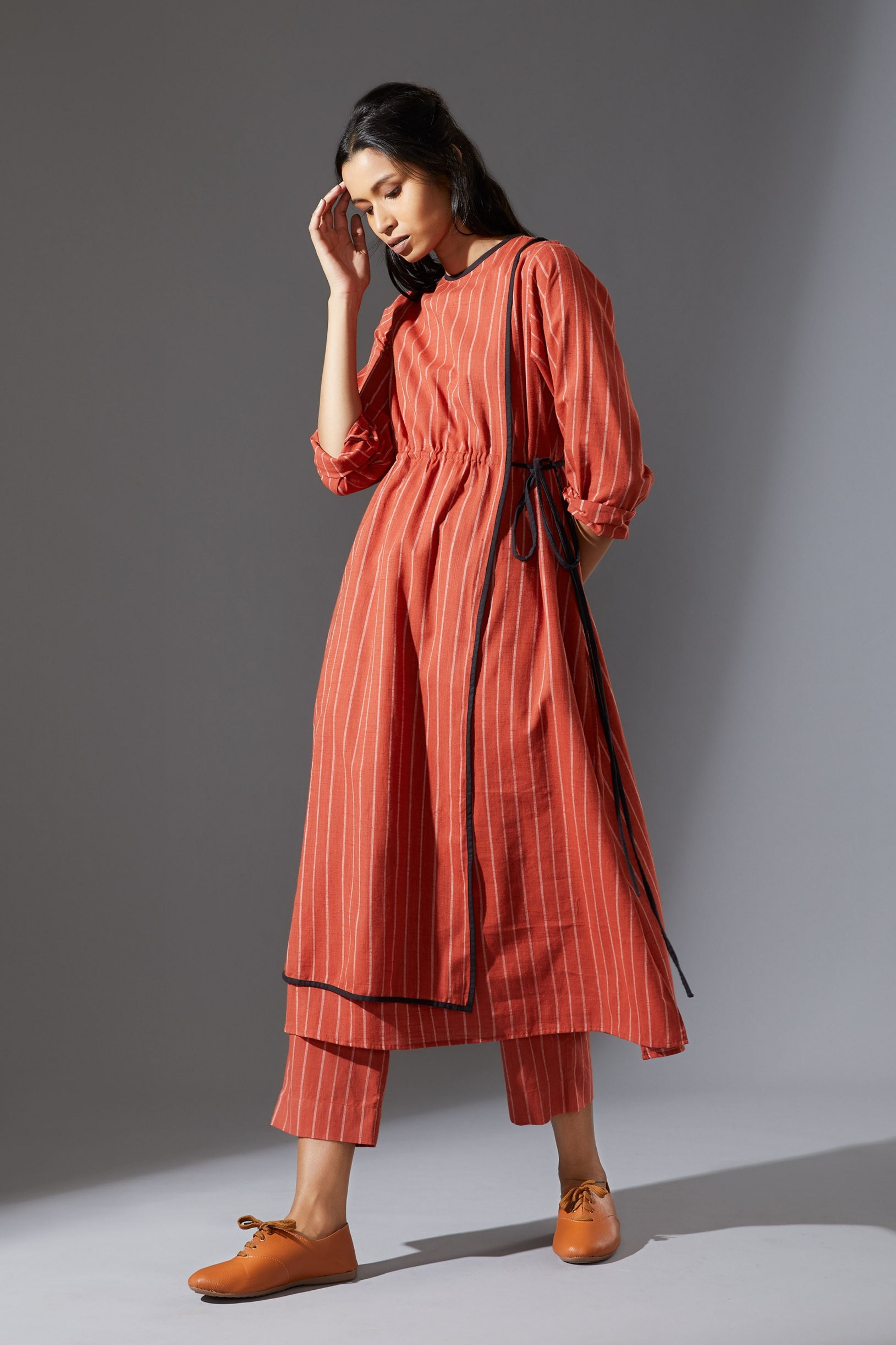 Mati Rust Overlap Tunic