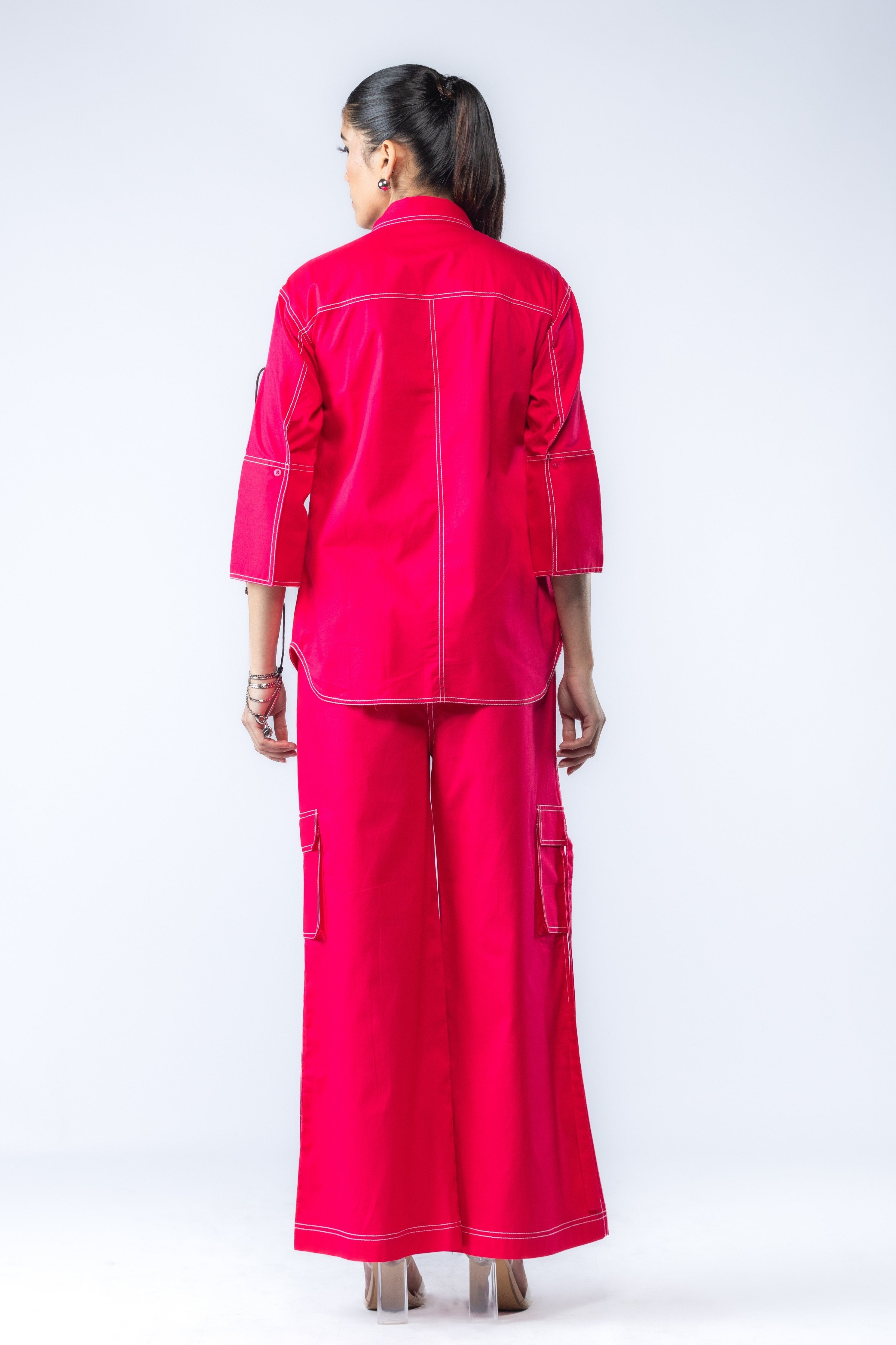 Magenta Embroidered Co-Ord Set