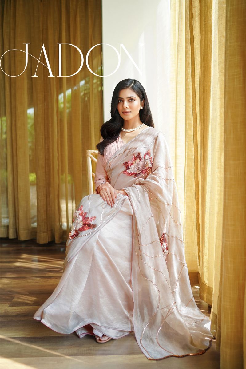 Malvika Mohanan in Manipura Rose Gold Tissue