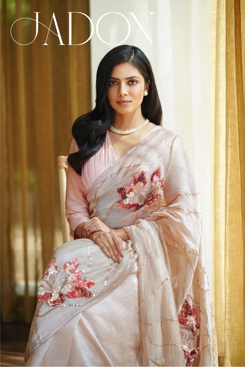 Malvika Mohanan in Manipura Rose Gold Tissue