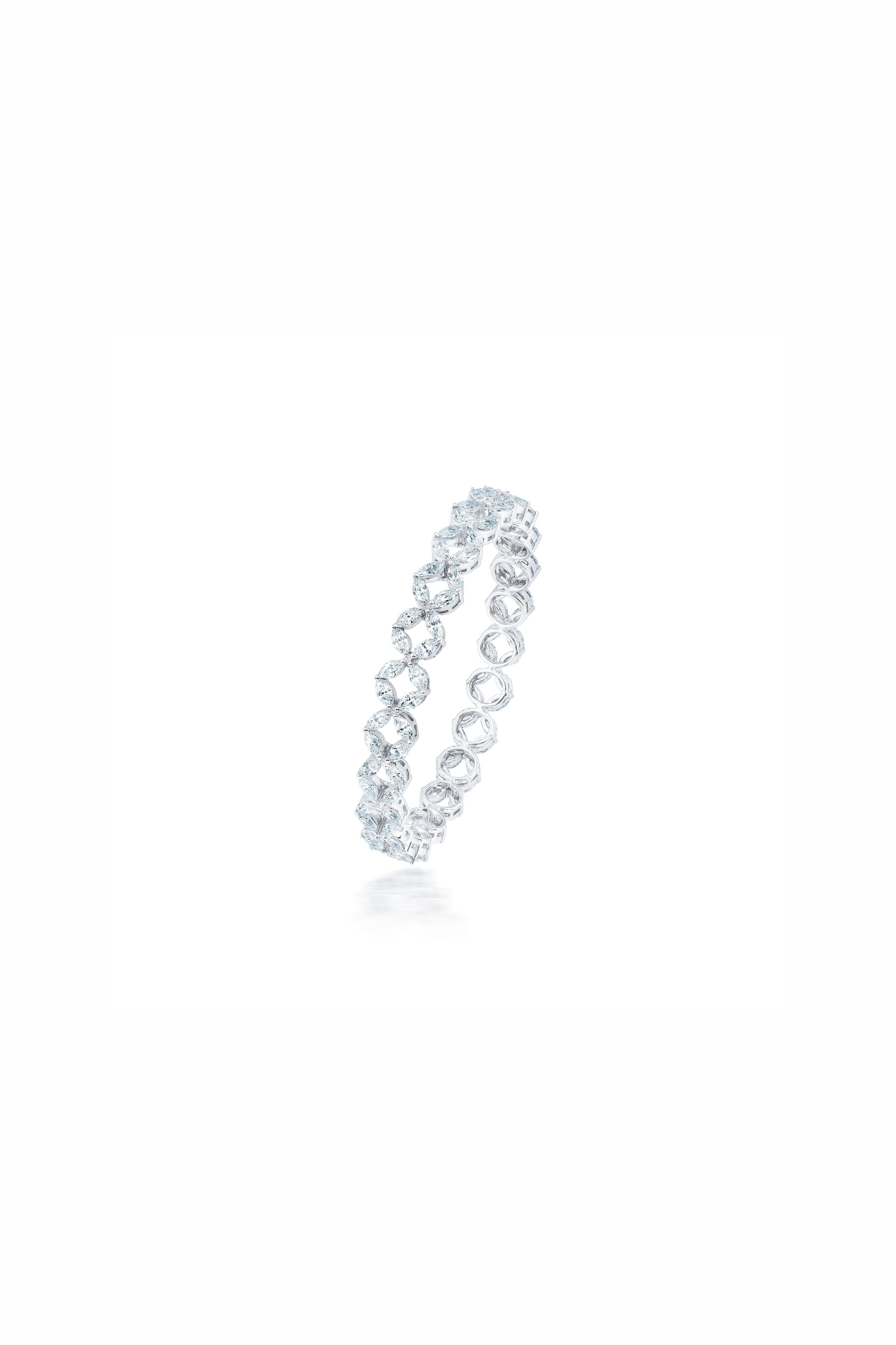 Marquise Shape Solitaire Bangle