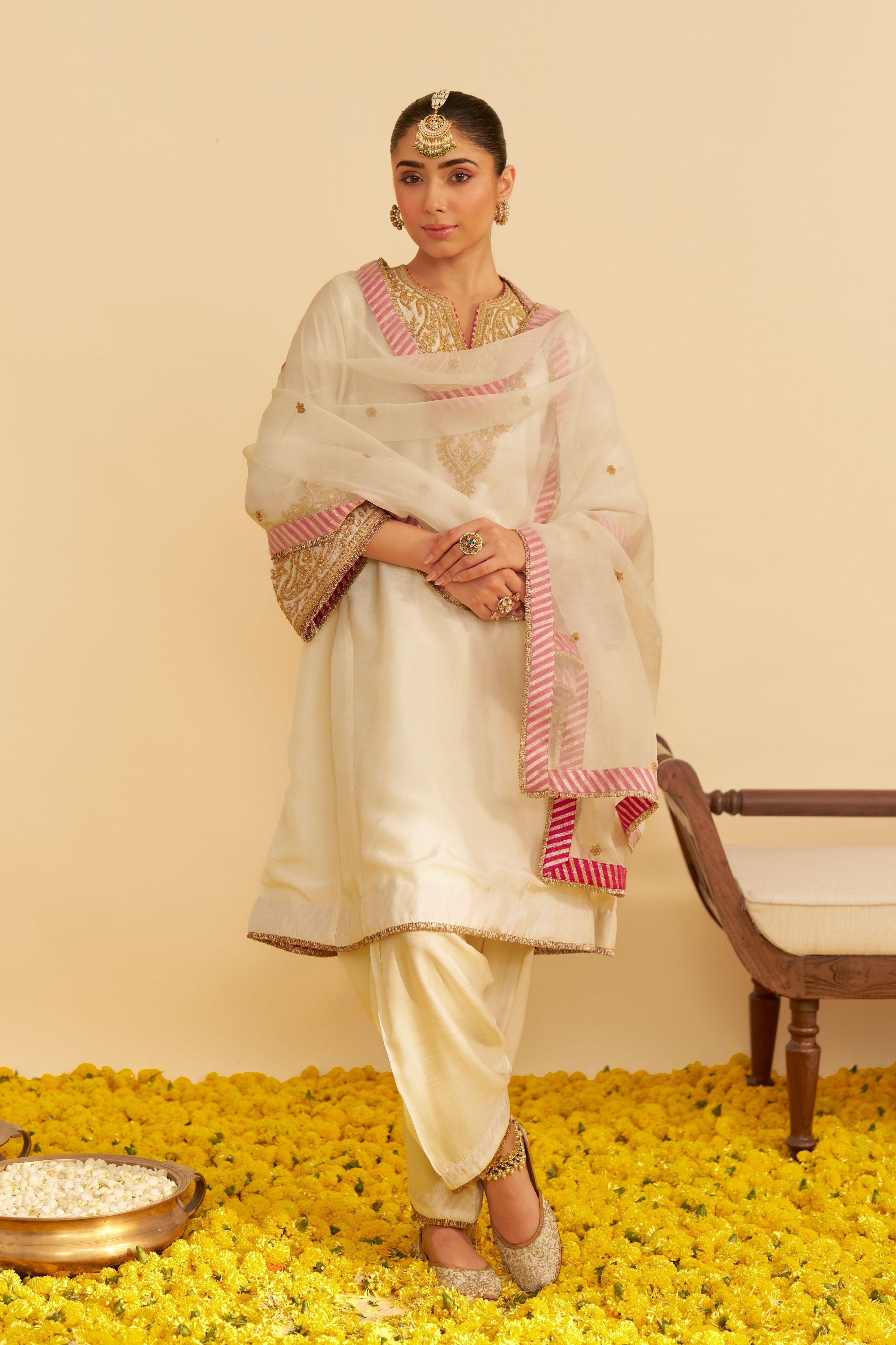 Marwa Short Chauga With Salwar And Dupatta