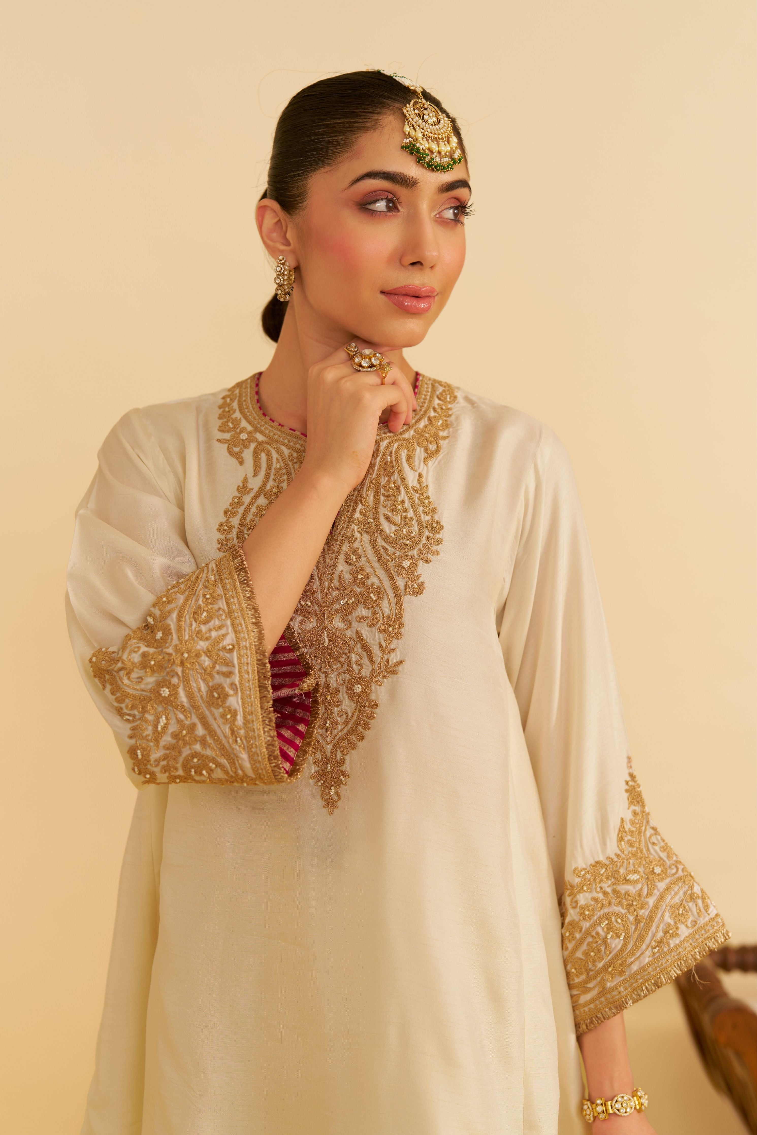 Marwa Short Chauga With Salwar And Dupatta