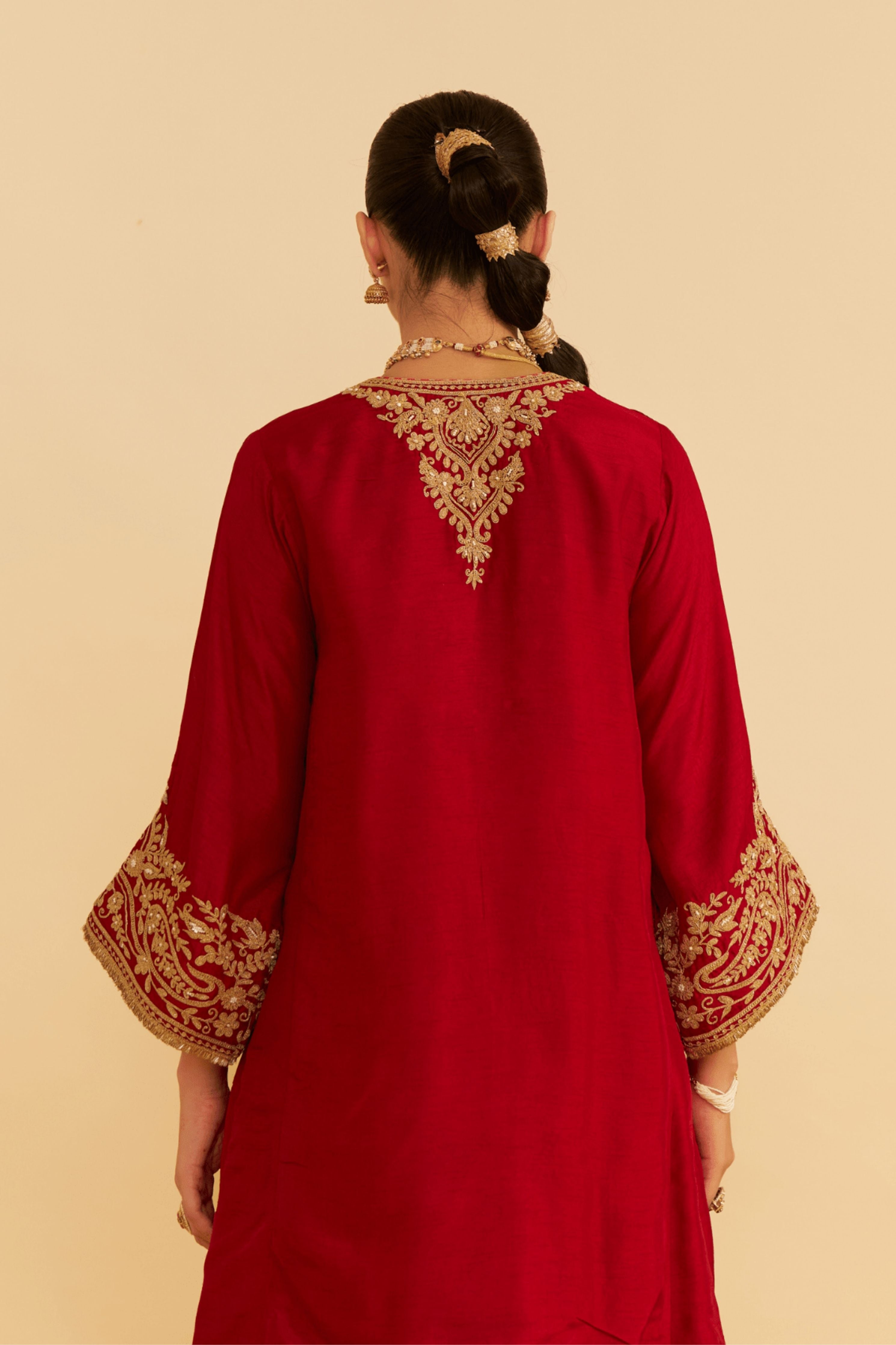 Marwa Short Chauga With Salwar And Dupatta