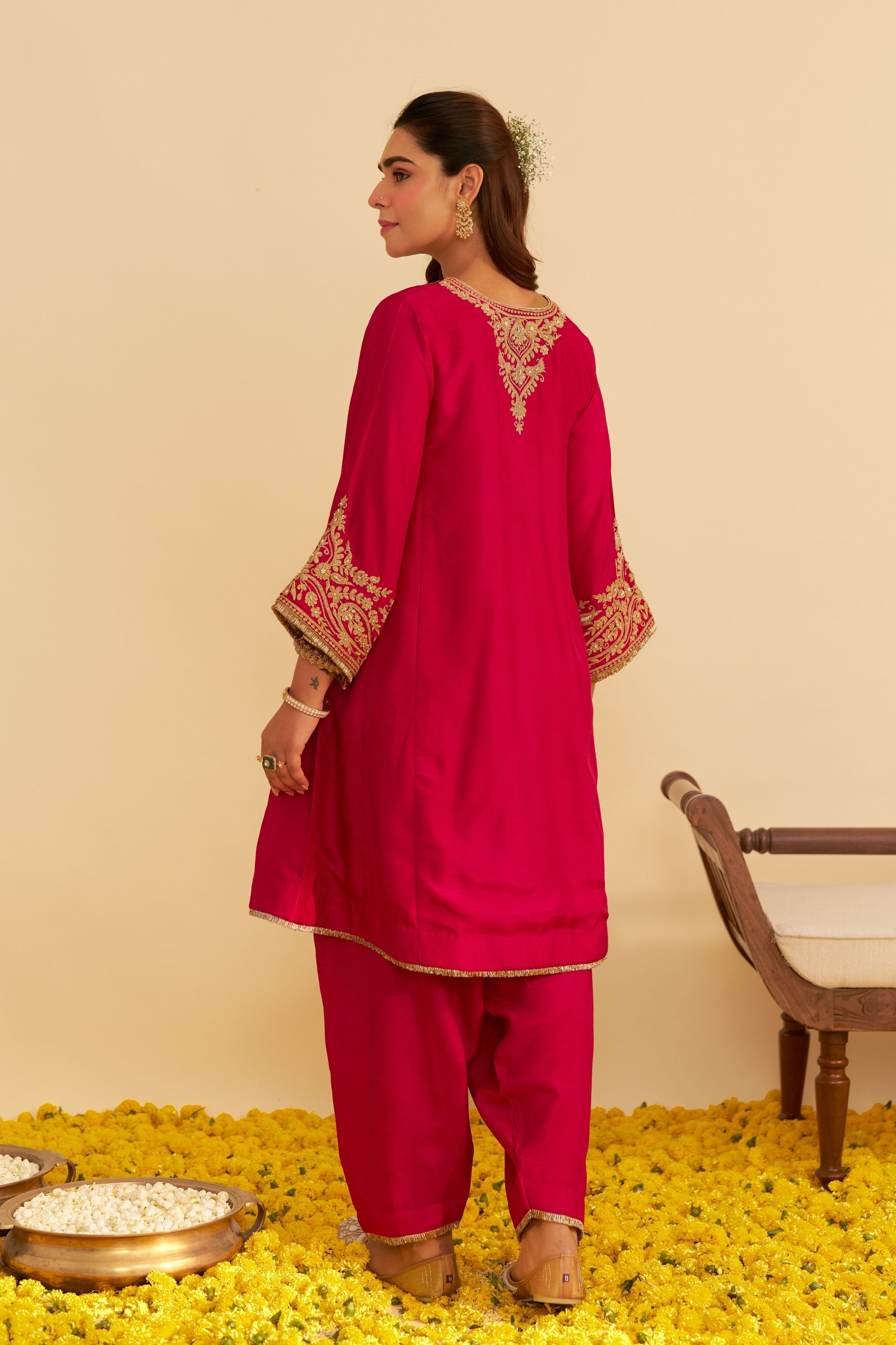Marwa Short Chauga With Salwar