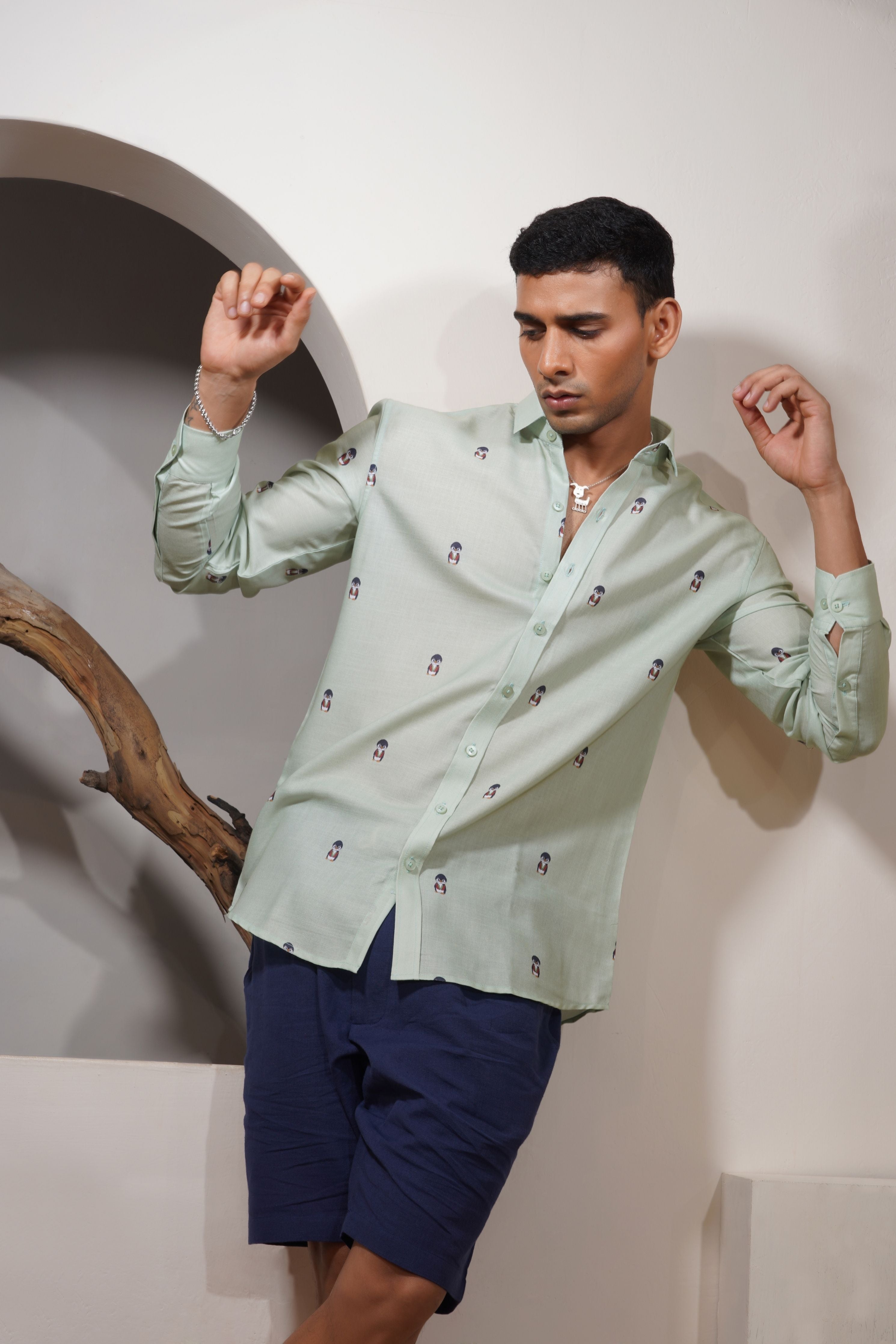 Matcha Mix Linen Shirt