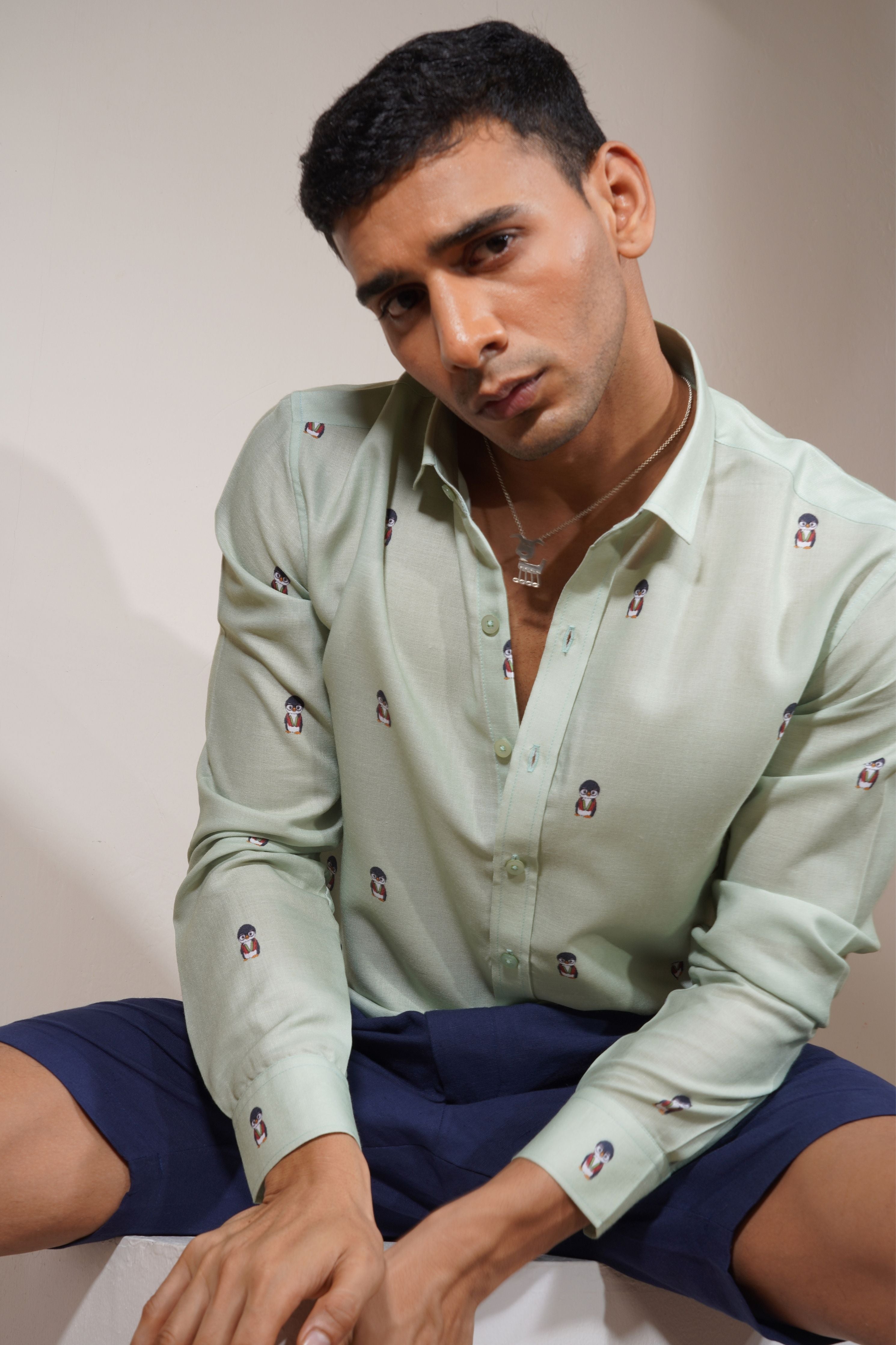 Matcha Mix Linen Shirt