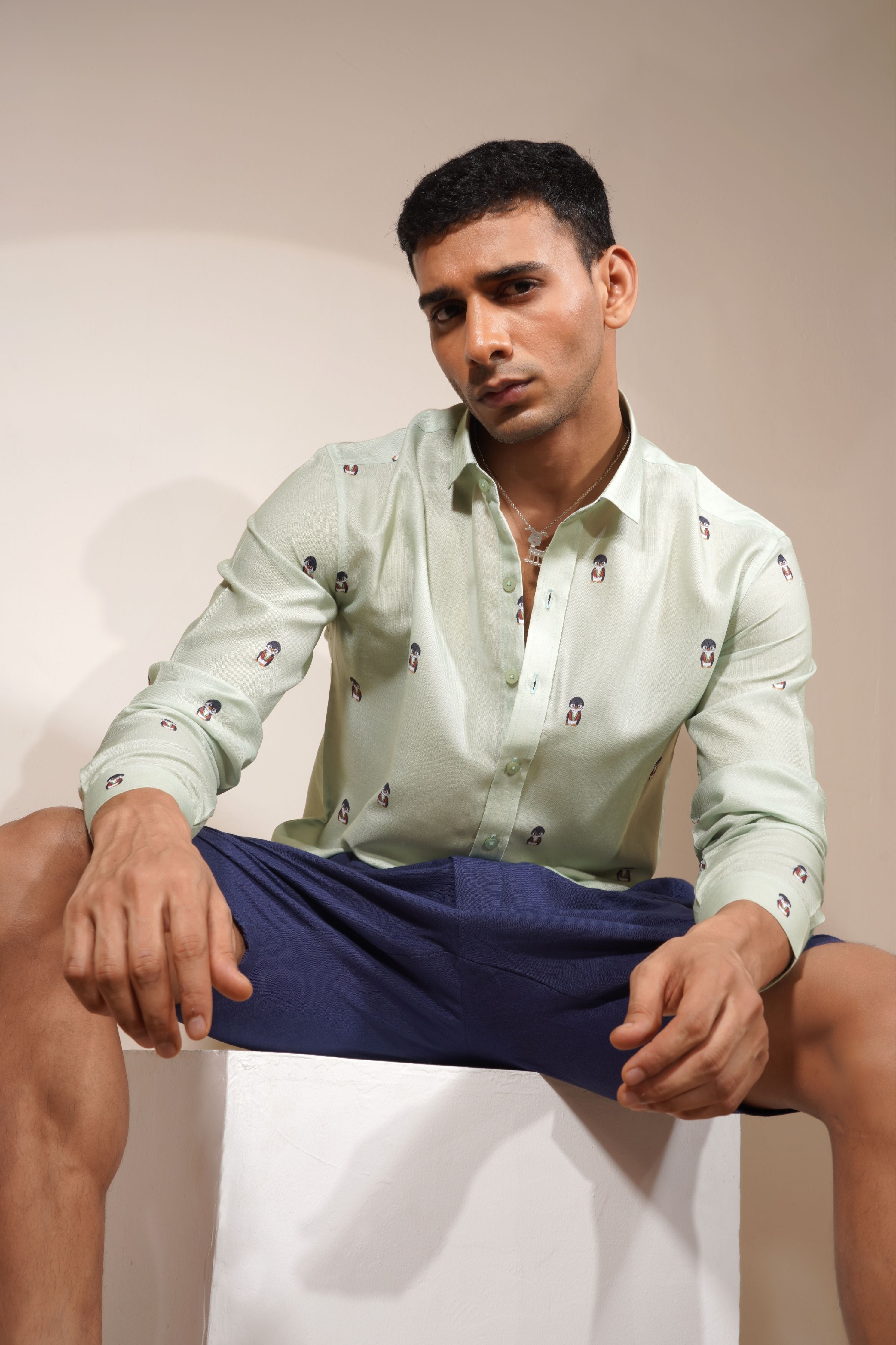 Matcha Mix Linen Shirt