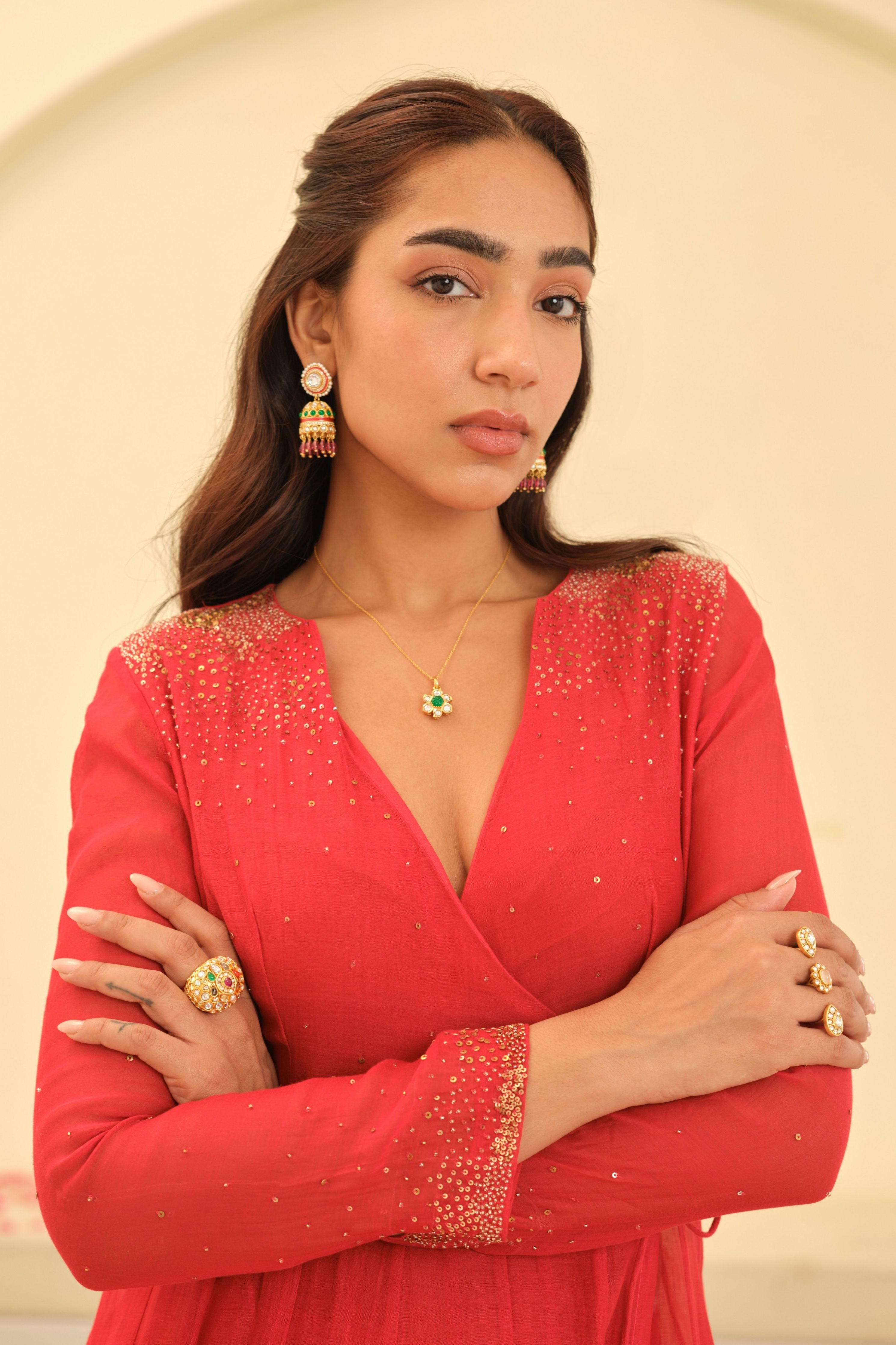 Maya Chanderi Kurta Set