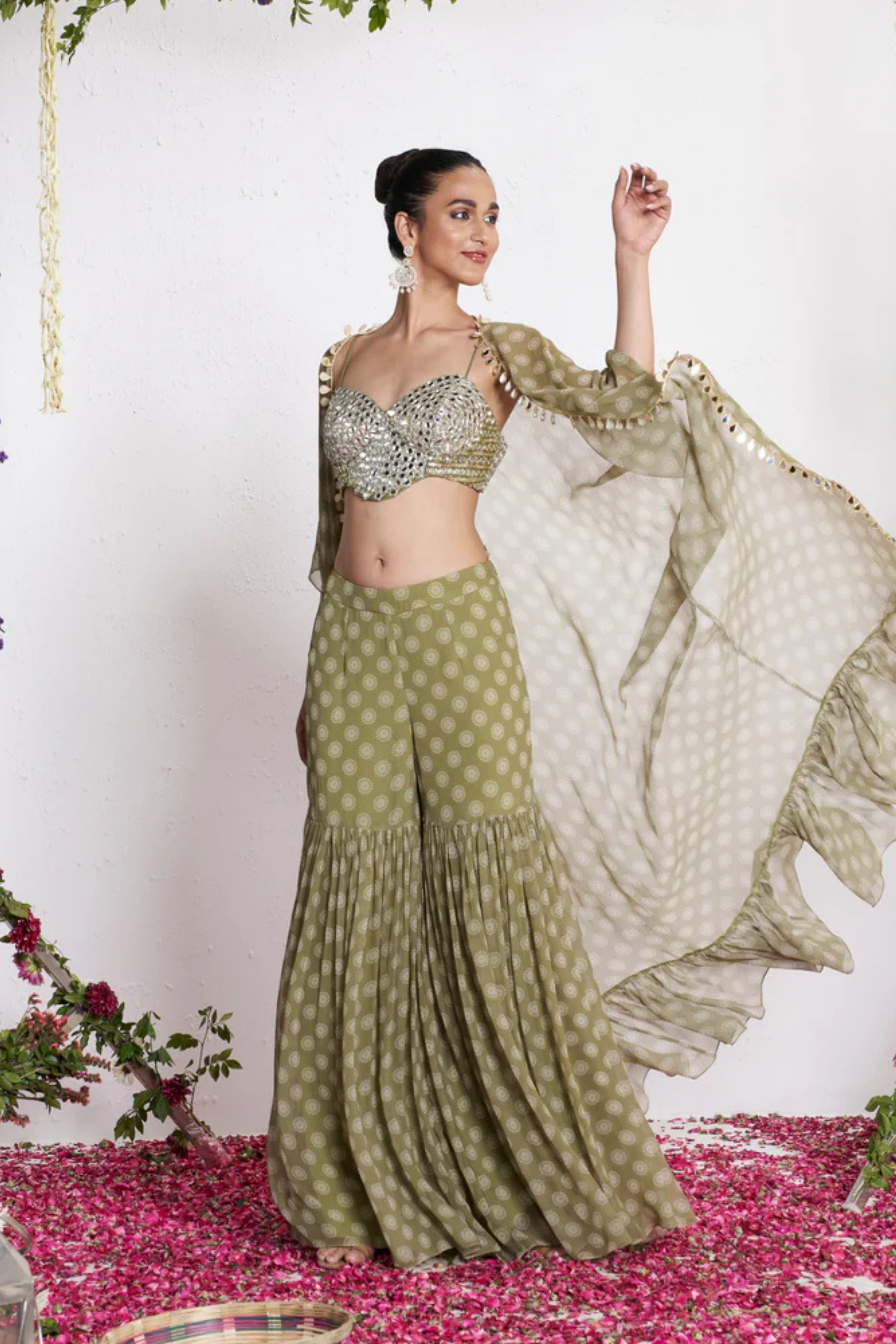 Mehendi Mandala Sharara Set