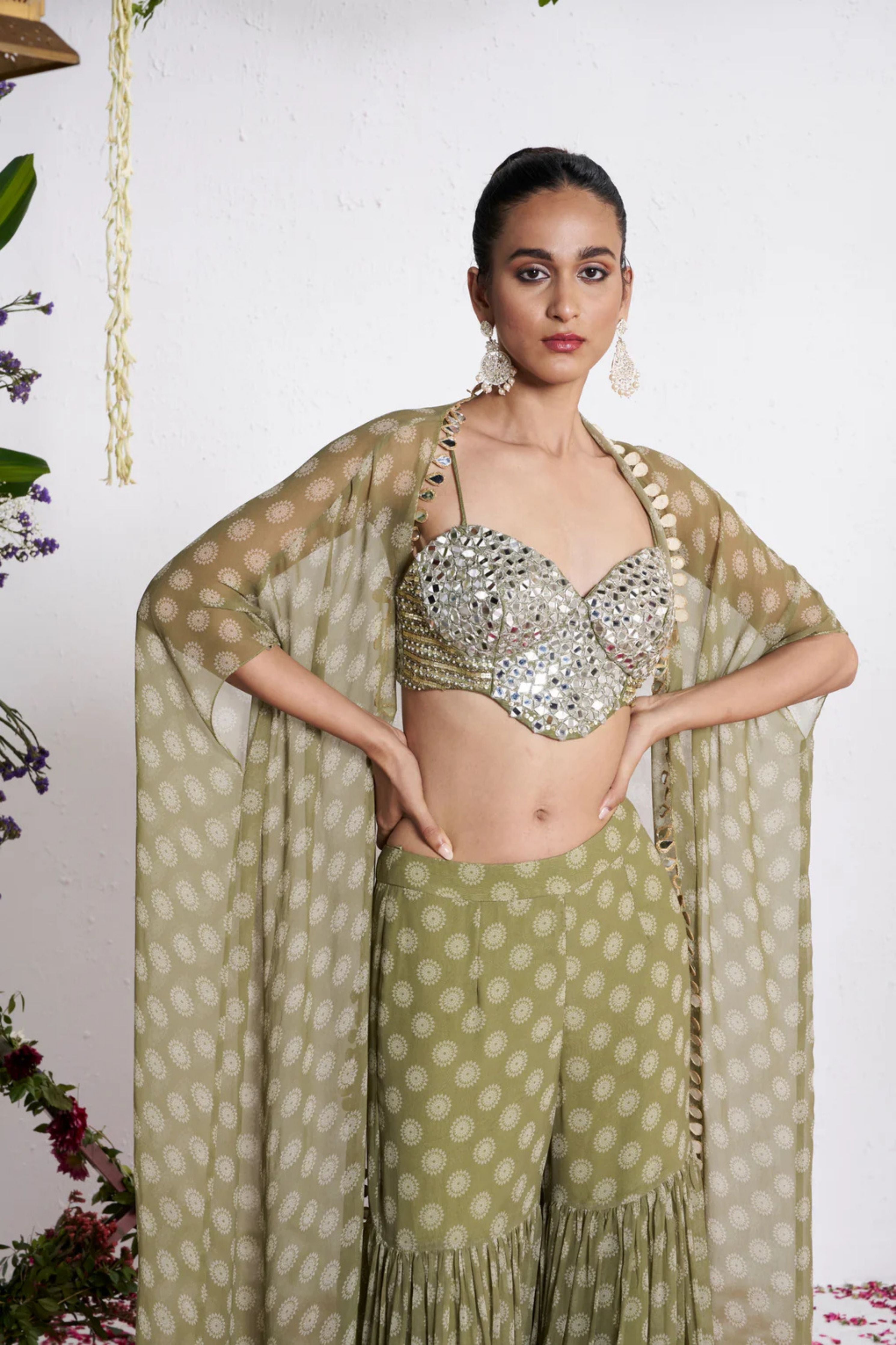 Mehendi Mandala Sharara Set