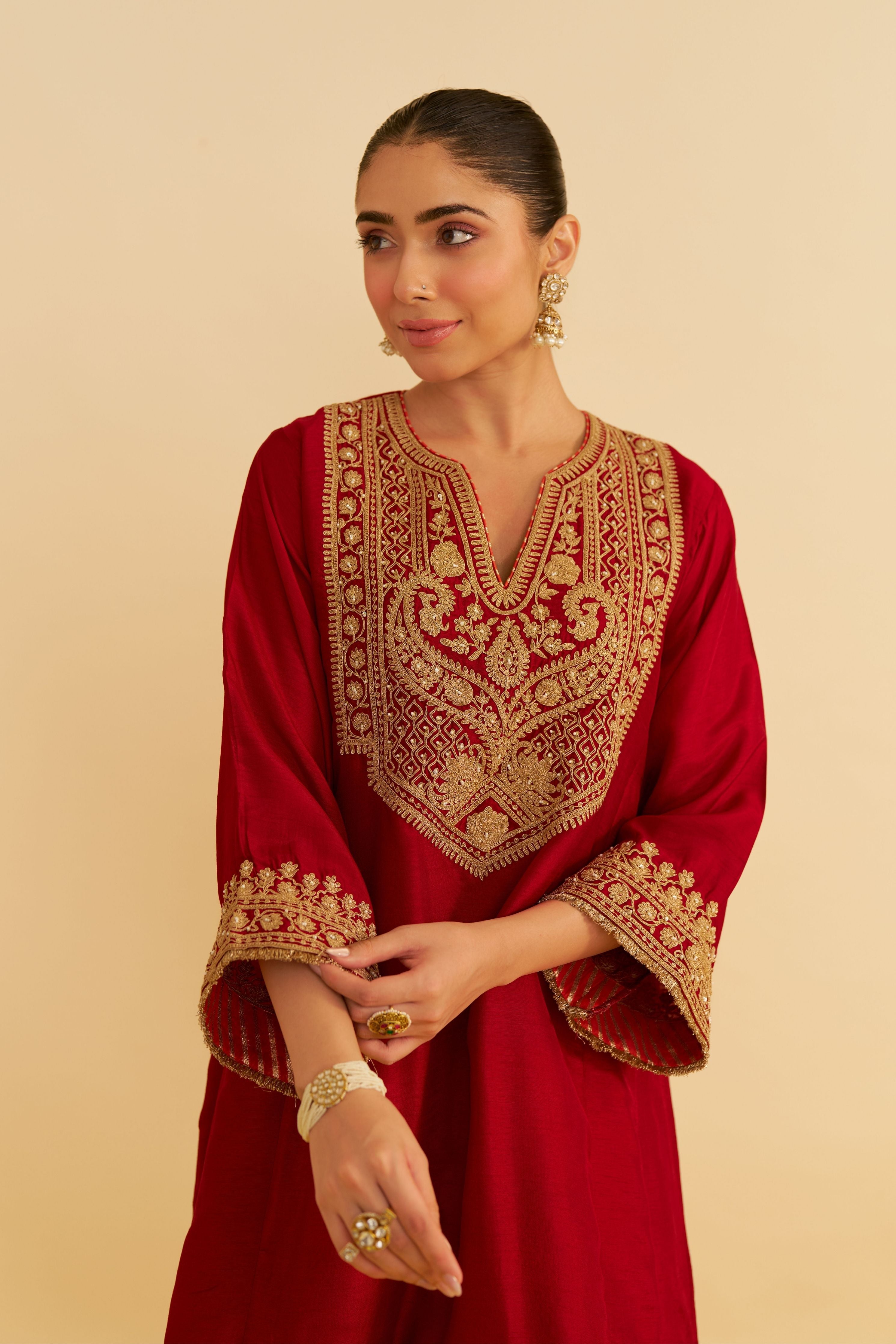 Mehza Short Chauga With Salwar And Dupatta