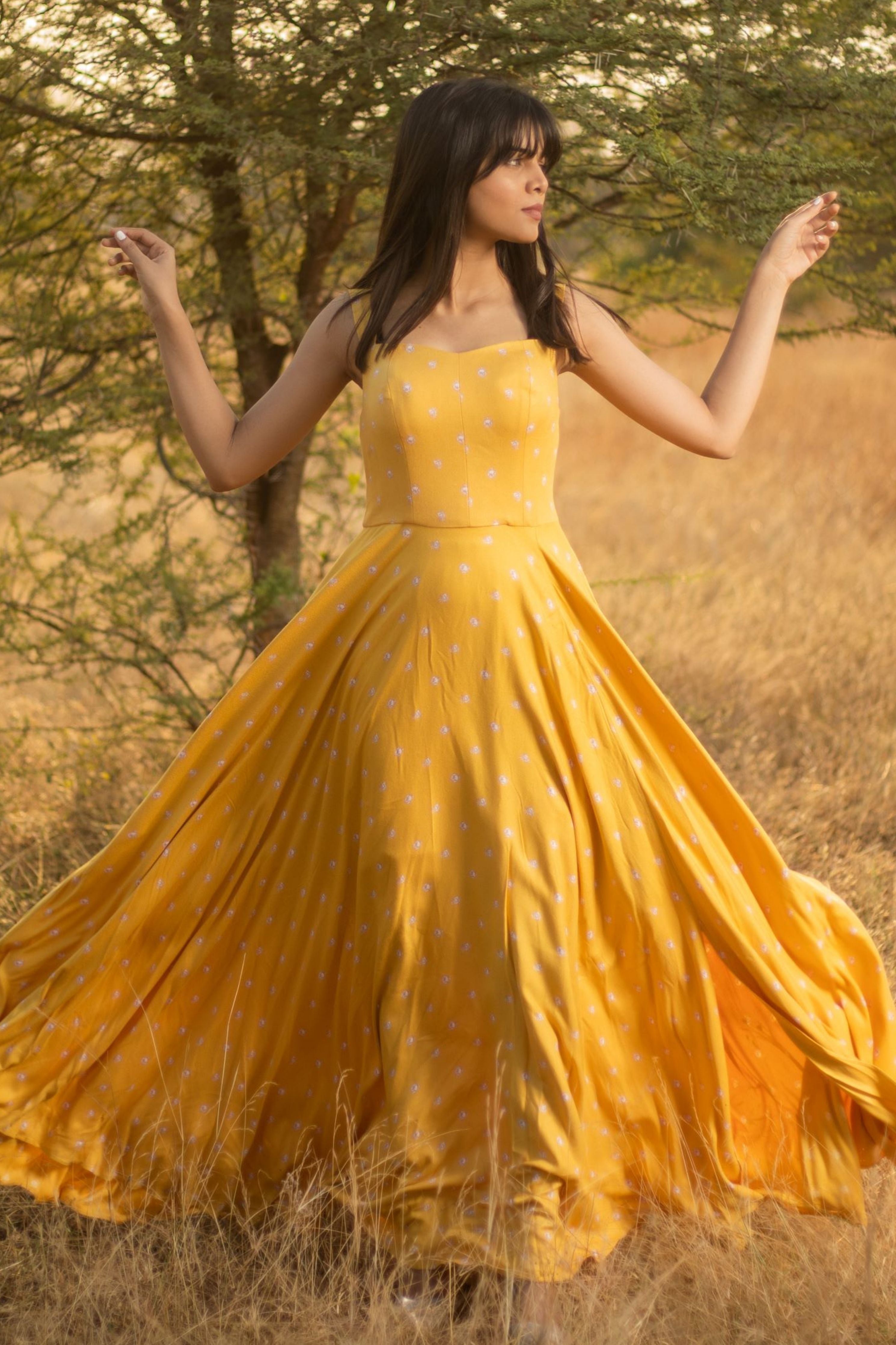 Mia Mustard Dress