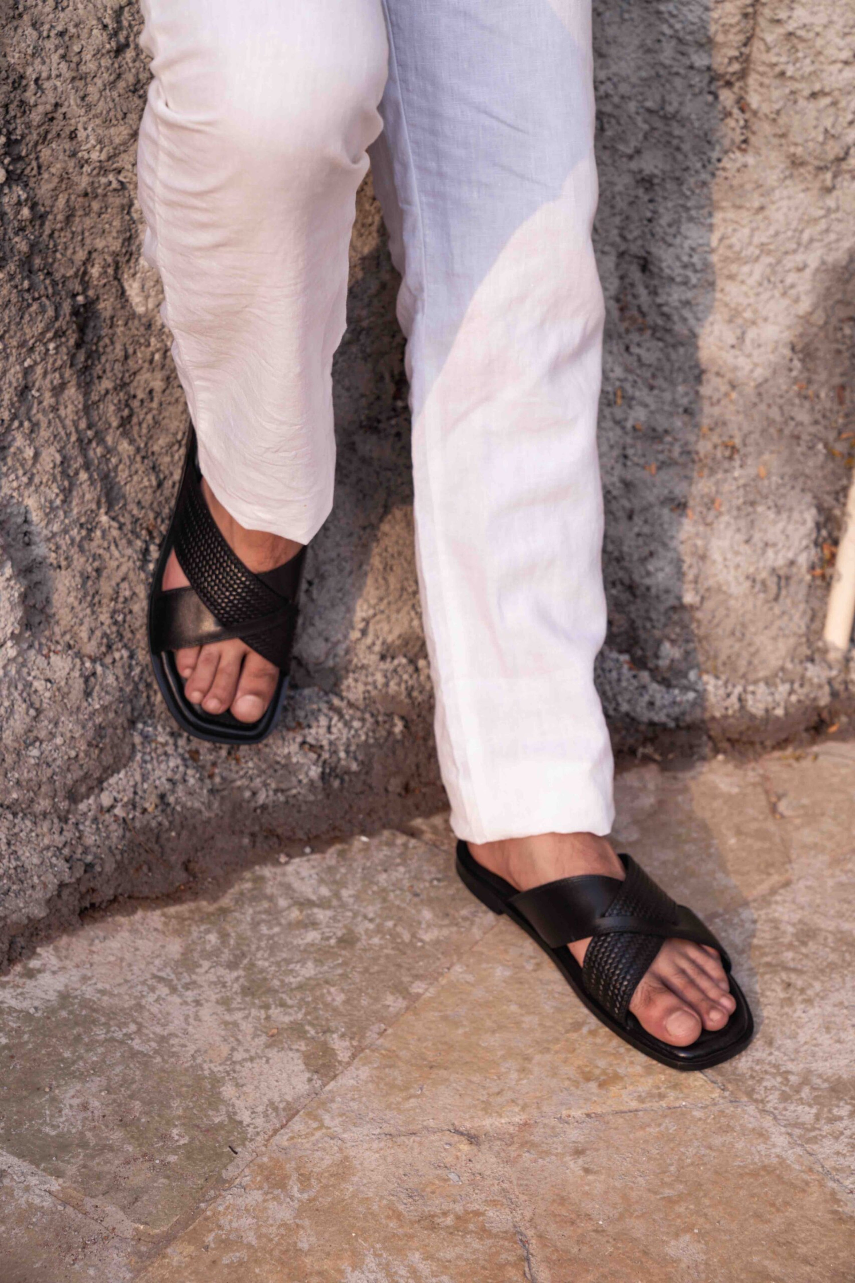Midnight Cross Sandals