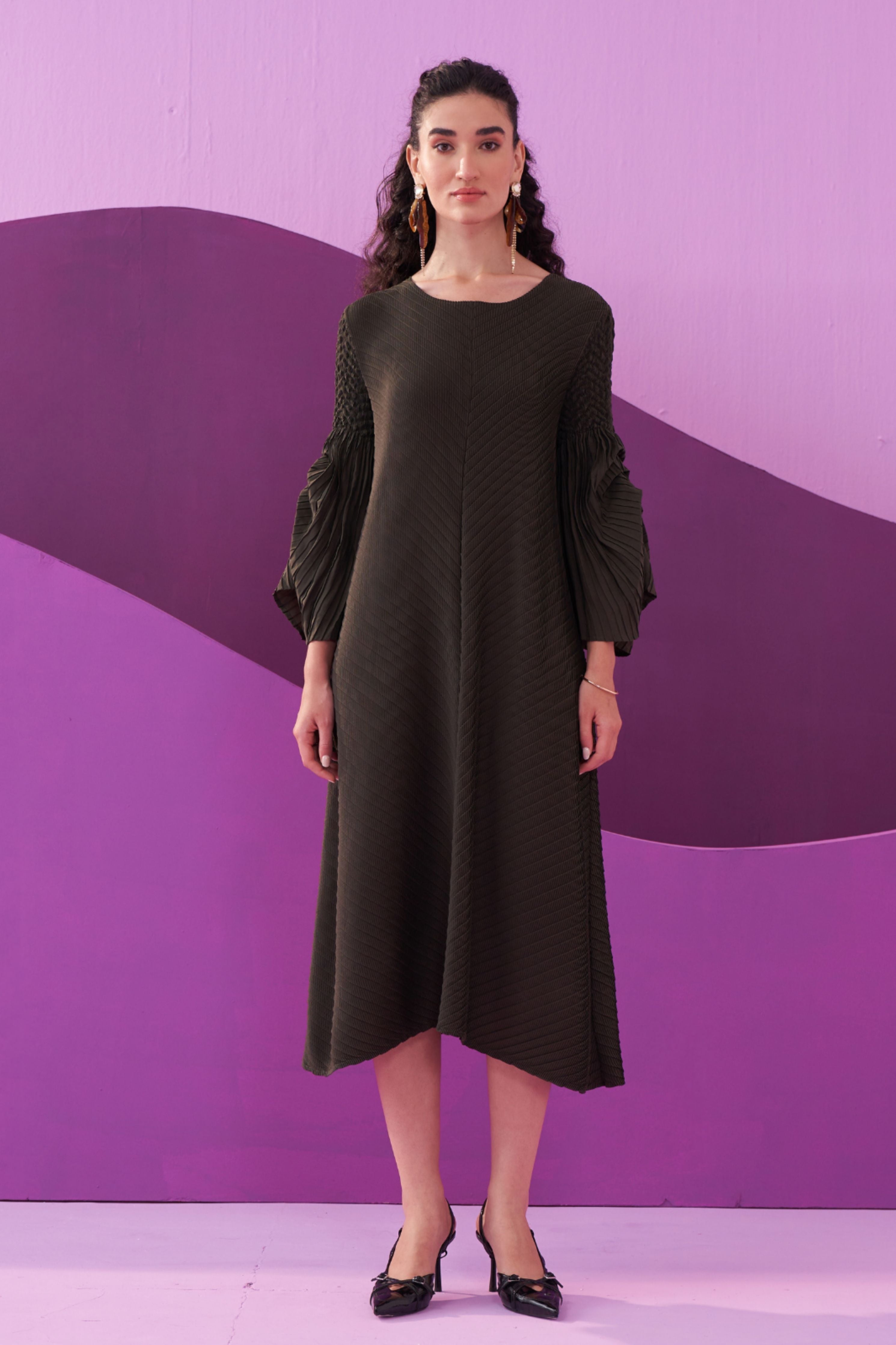 Military Green Amelia Dress