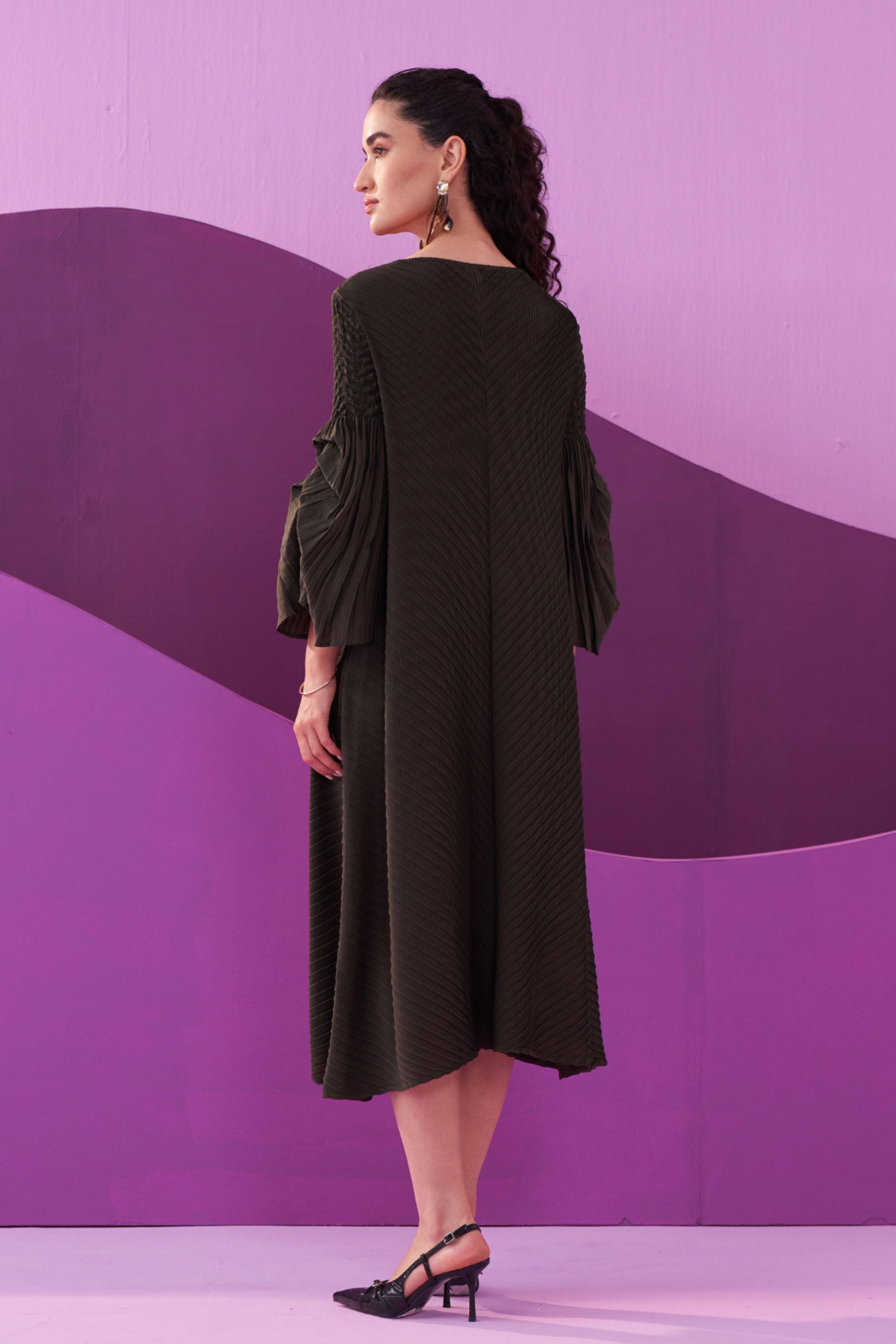 Military Green Amelia Dress