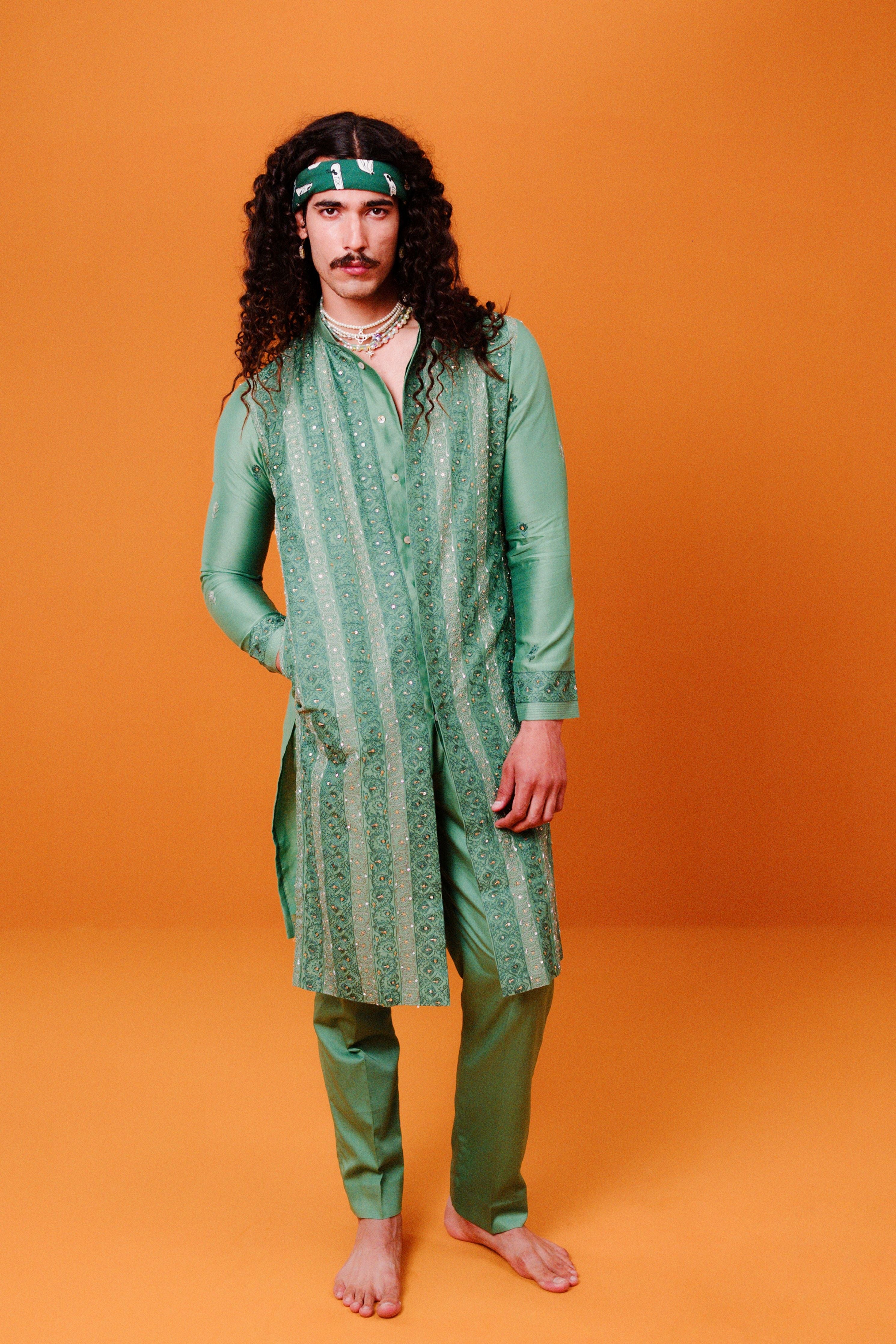 Moss Green Kurta Set