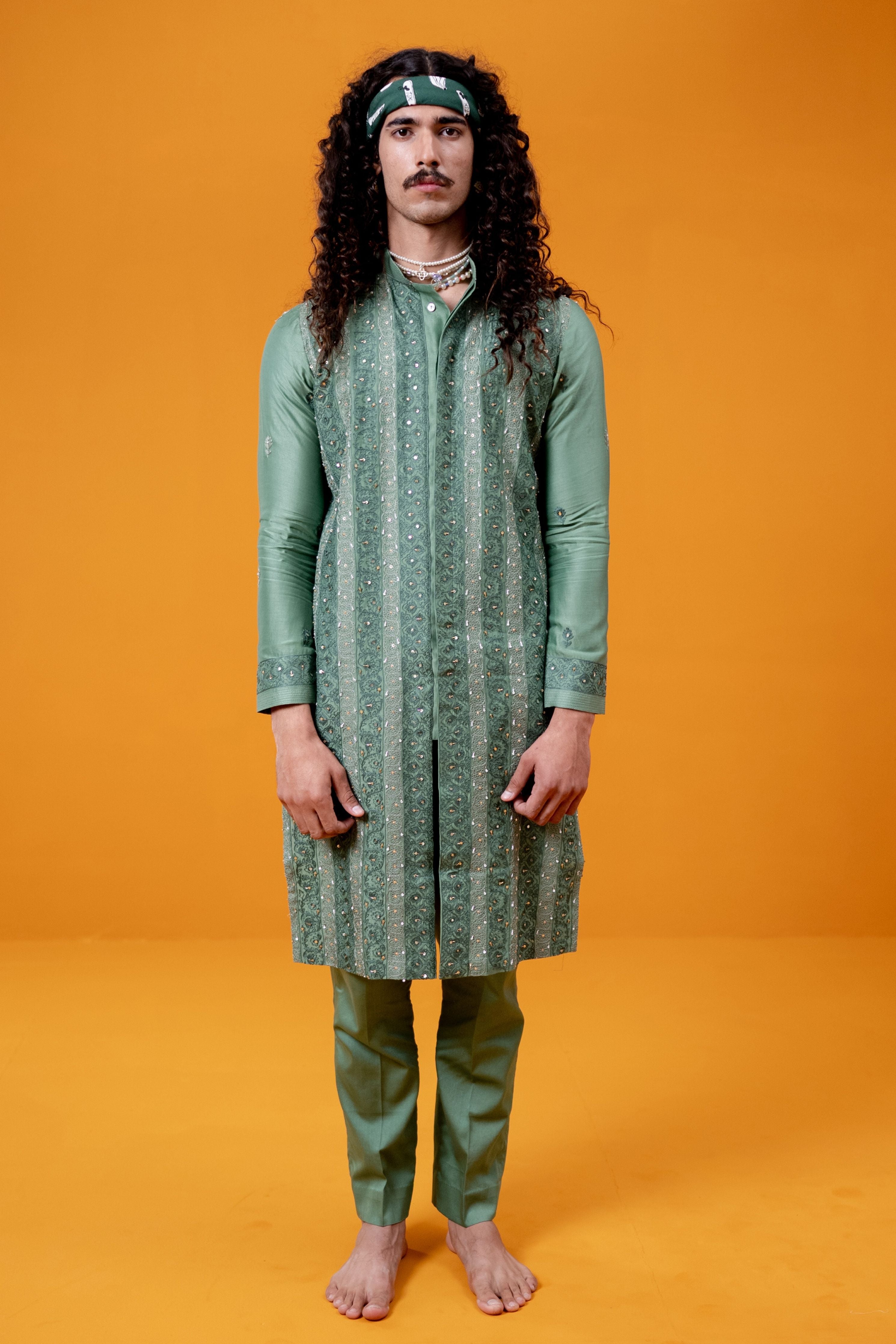 Moss Green Kurta Set