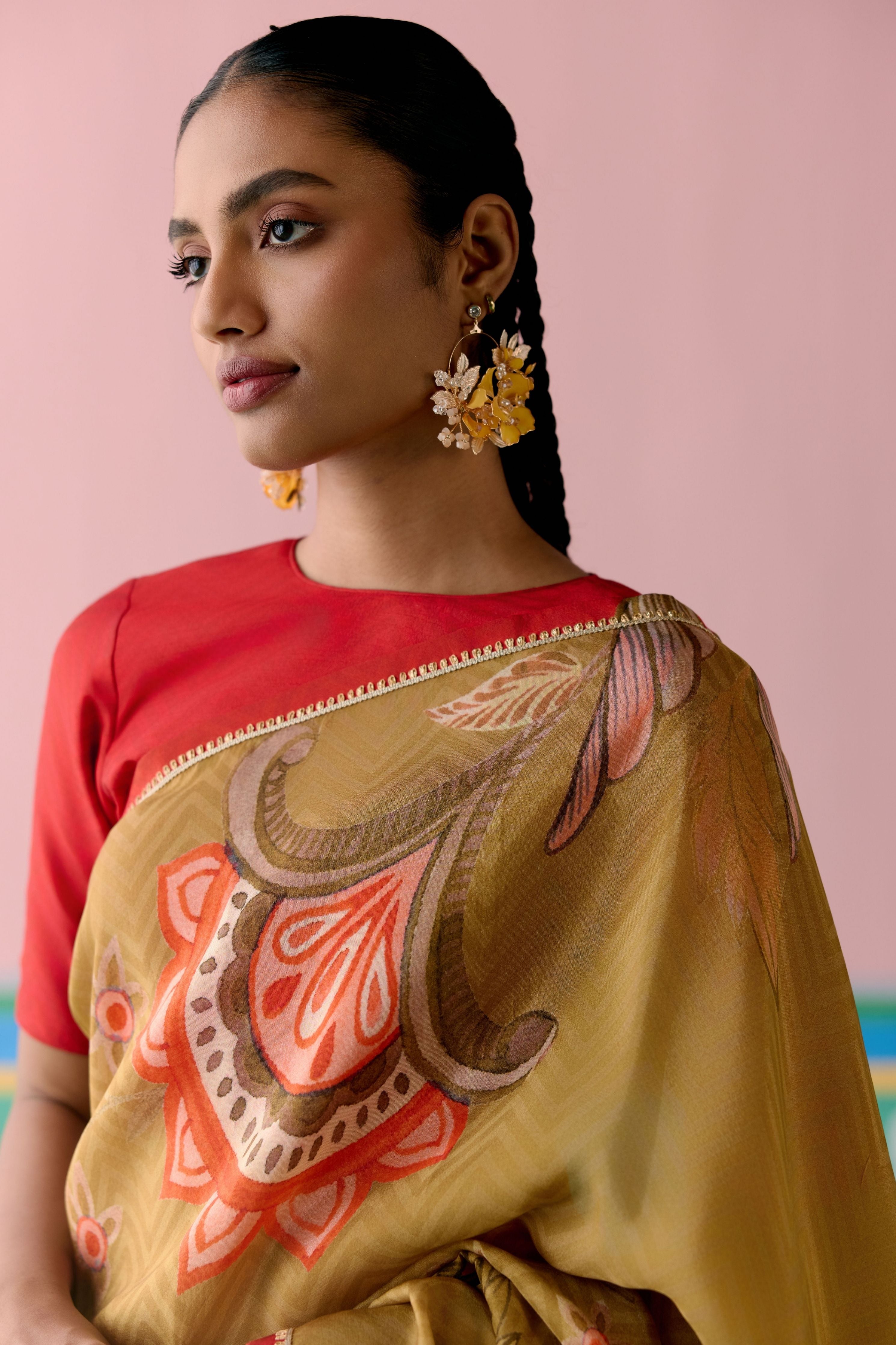 Mustard Chintz Saree
