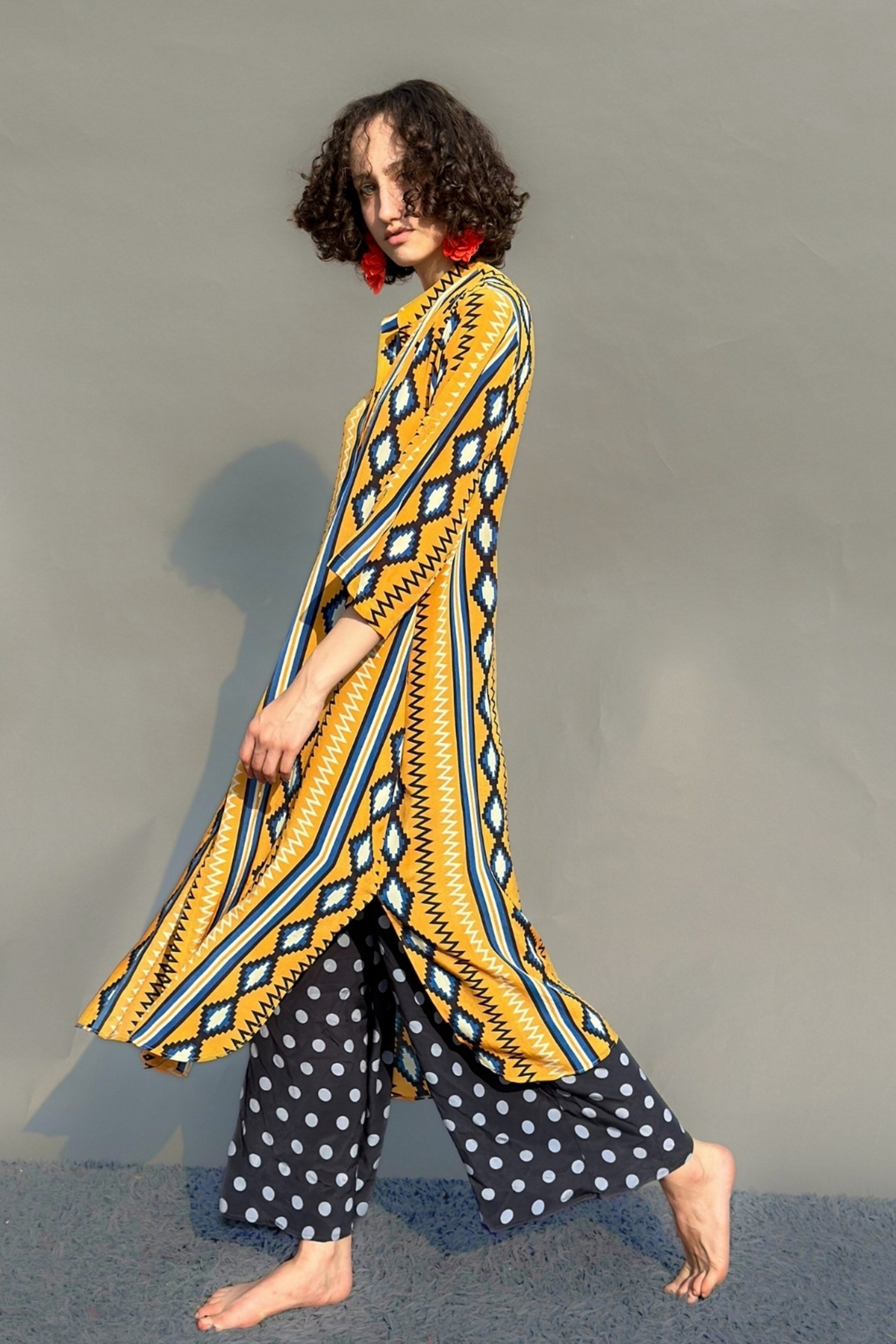 Mustard Tunic Co-Ord Set