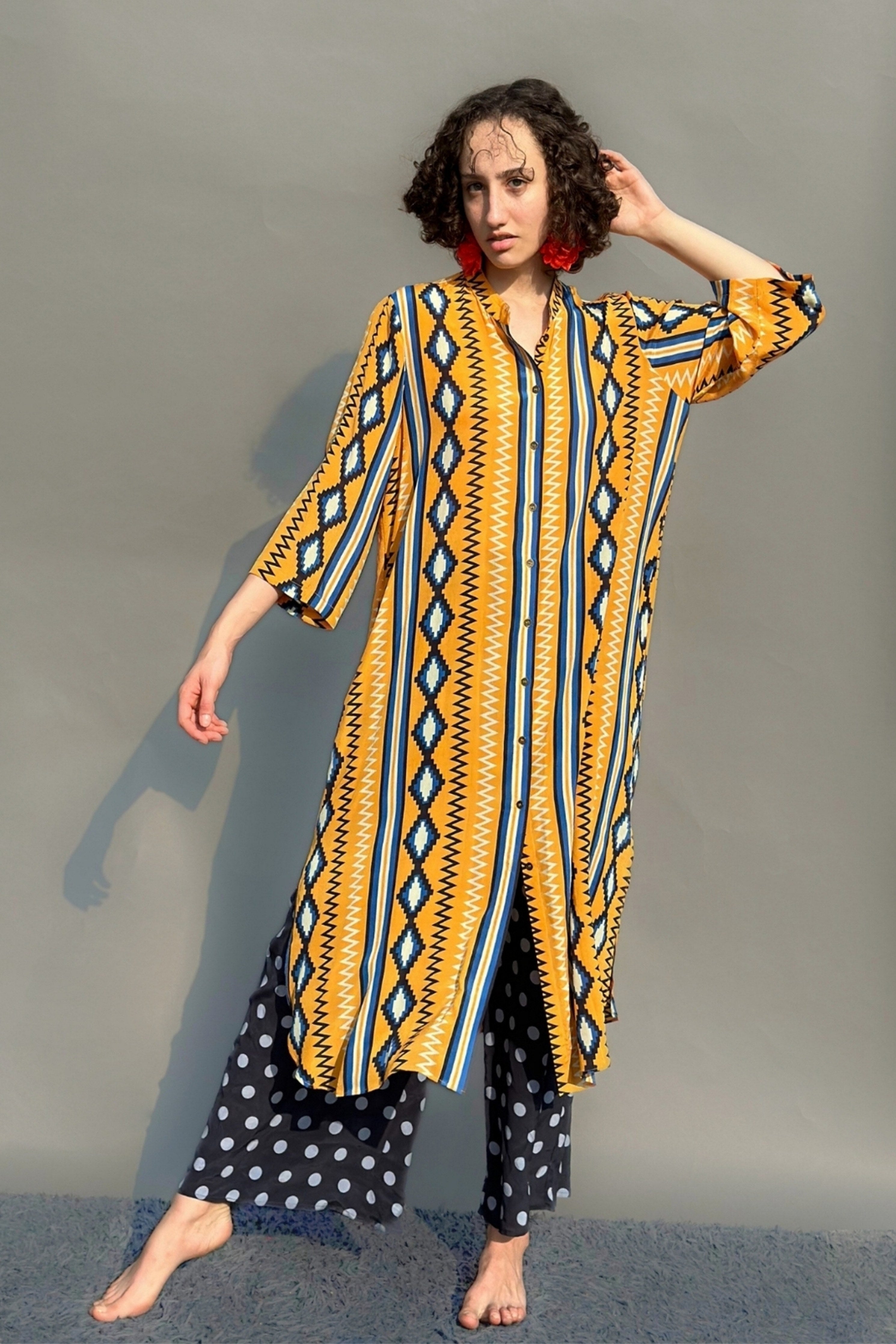 Mustard Tunic Co-Ord Set