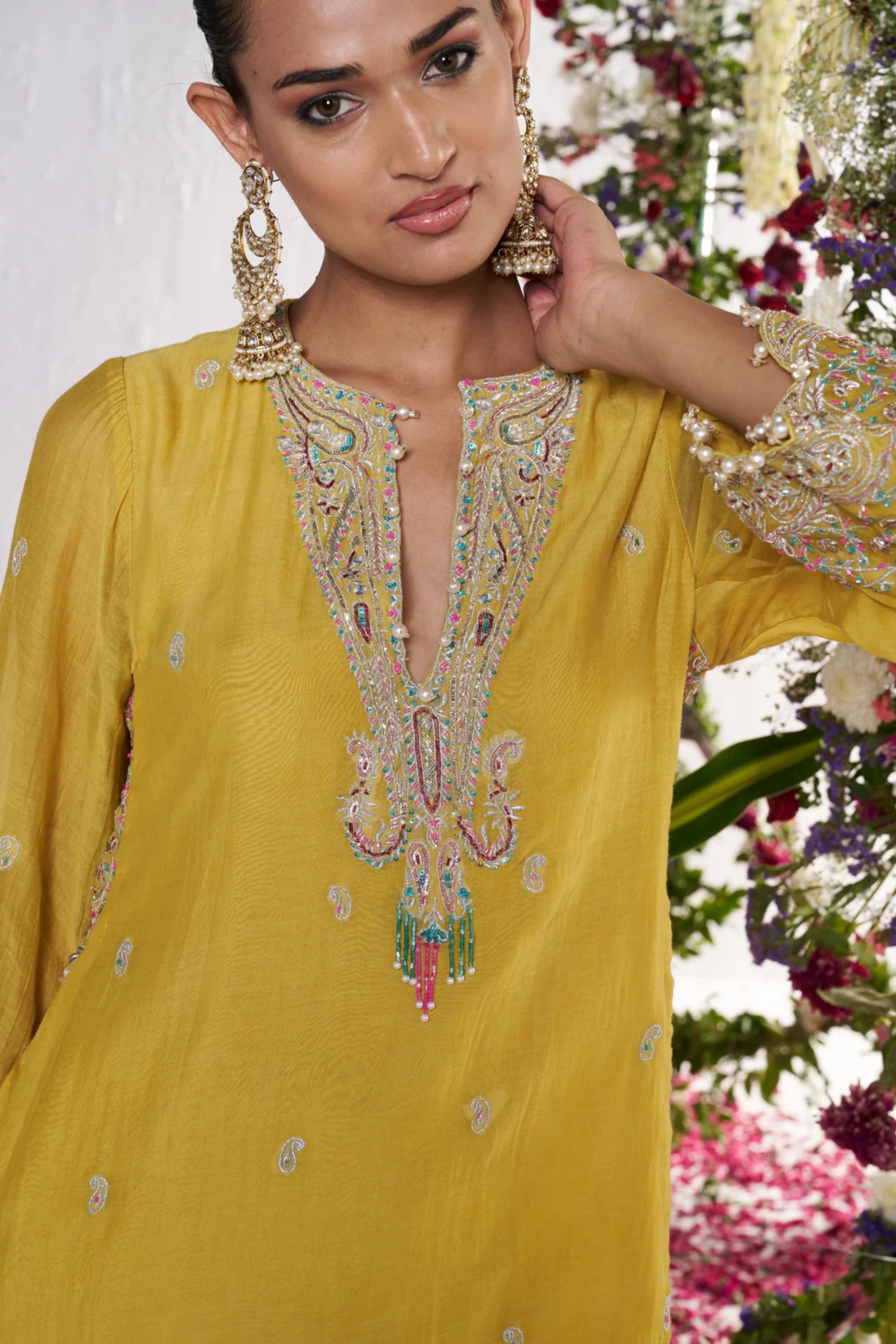 Mustard Yellow Kurta Set