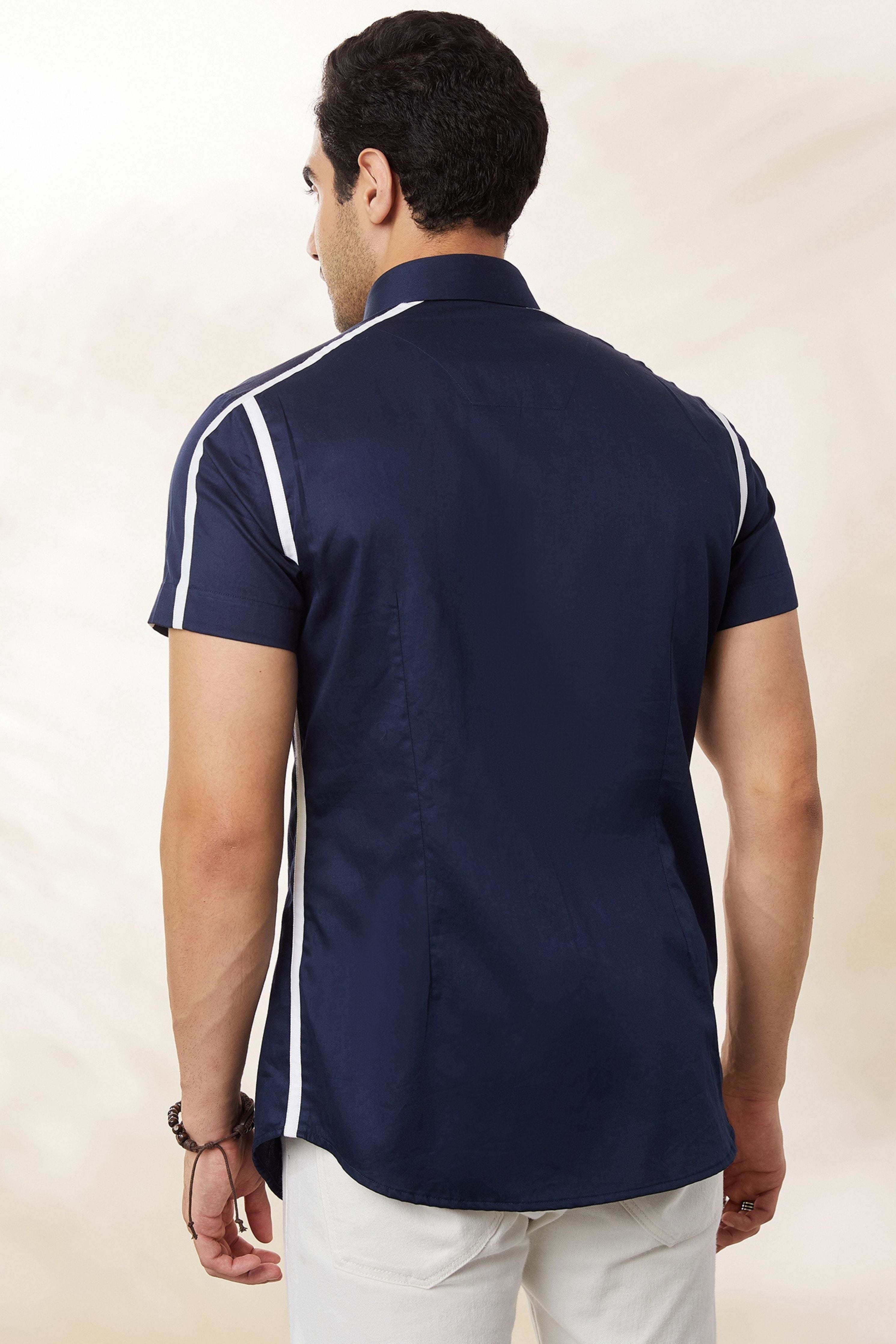 Navy Taping Shirt