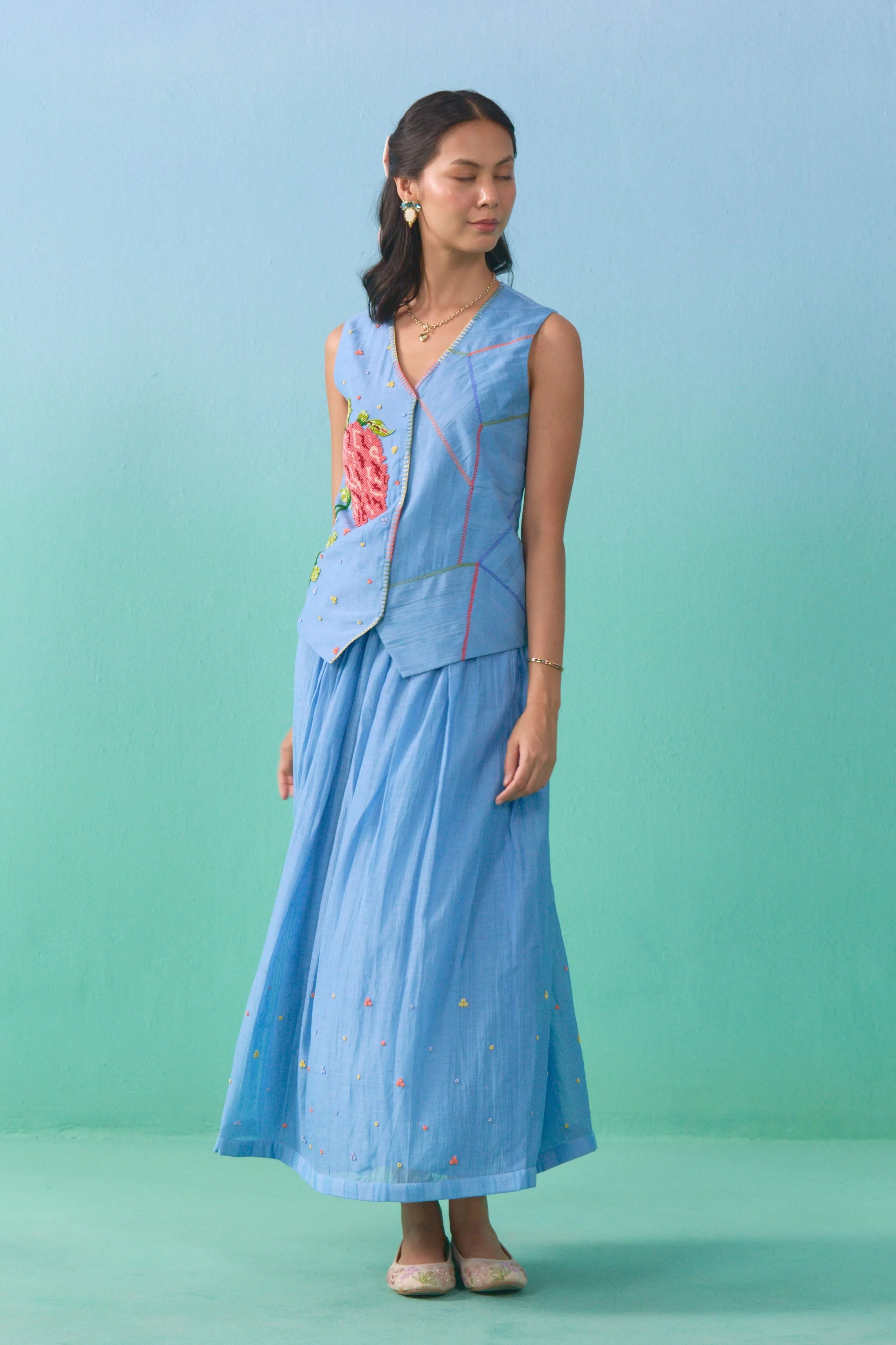 Blue Drift Vest Overlay Set