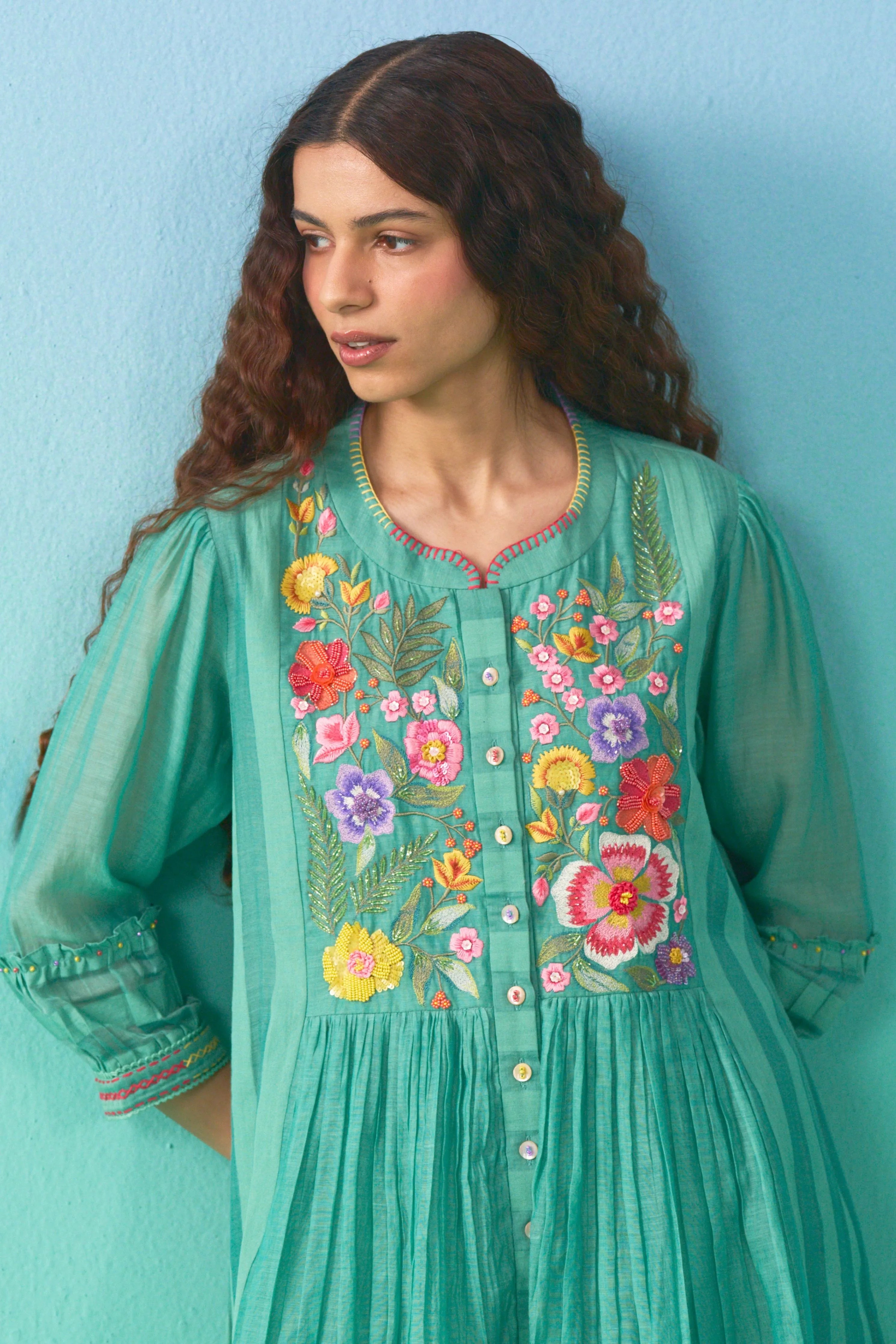 Matcha Ziba Flared Co-Ord Set