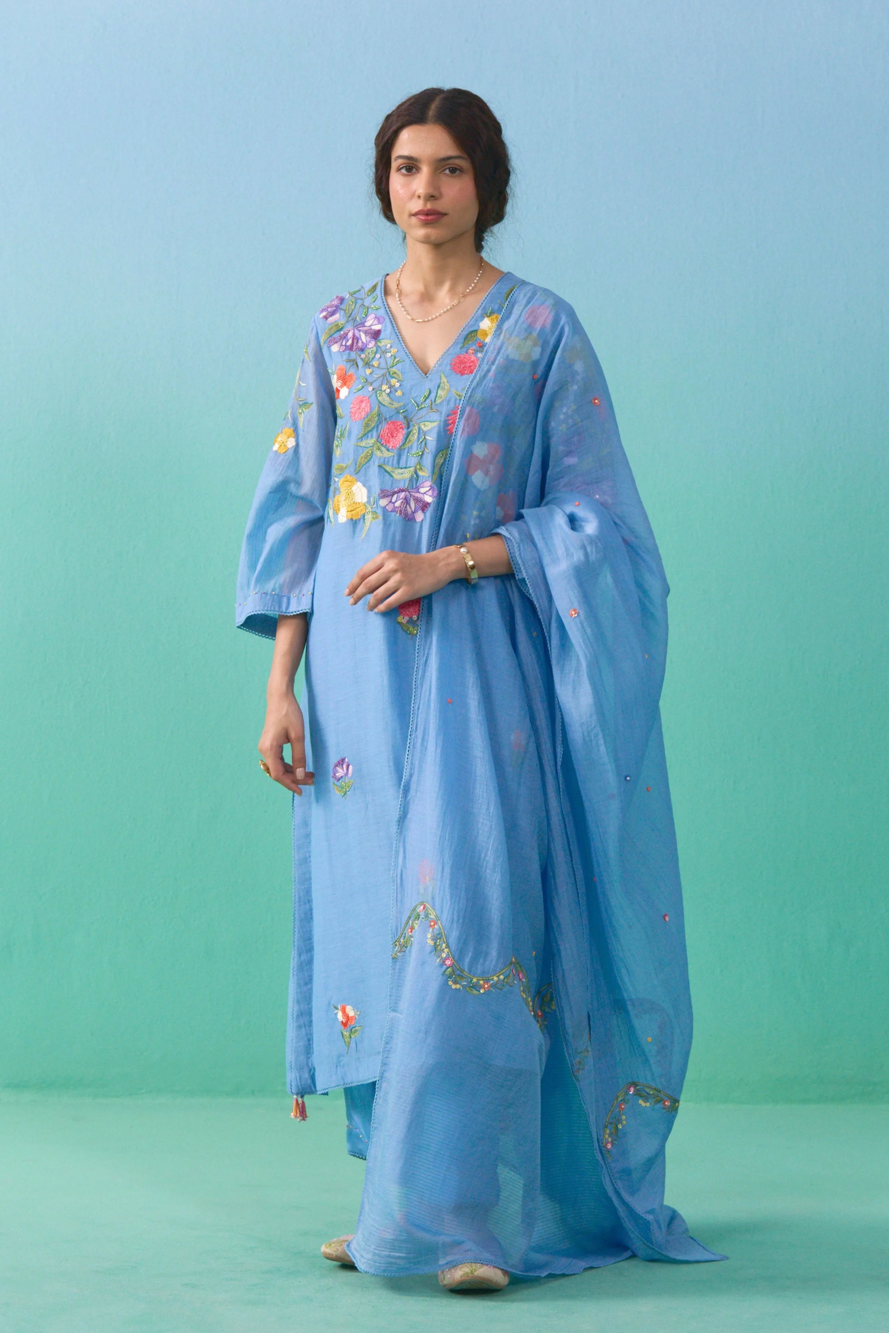 Blue Parisa Kurta Set