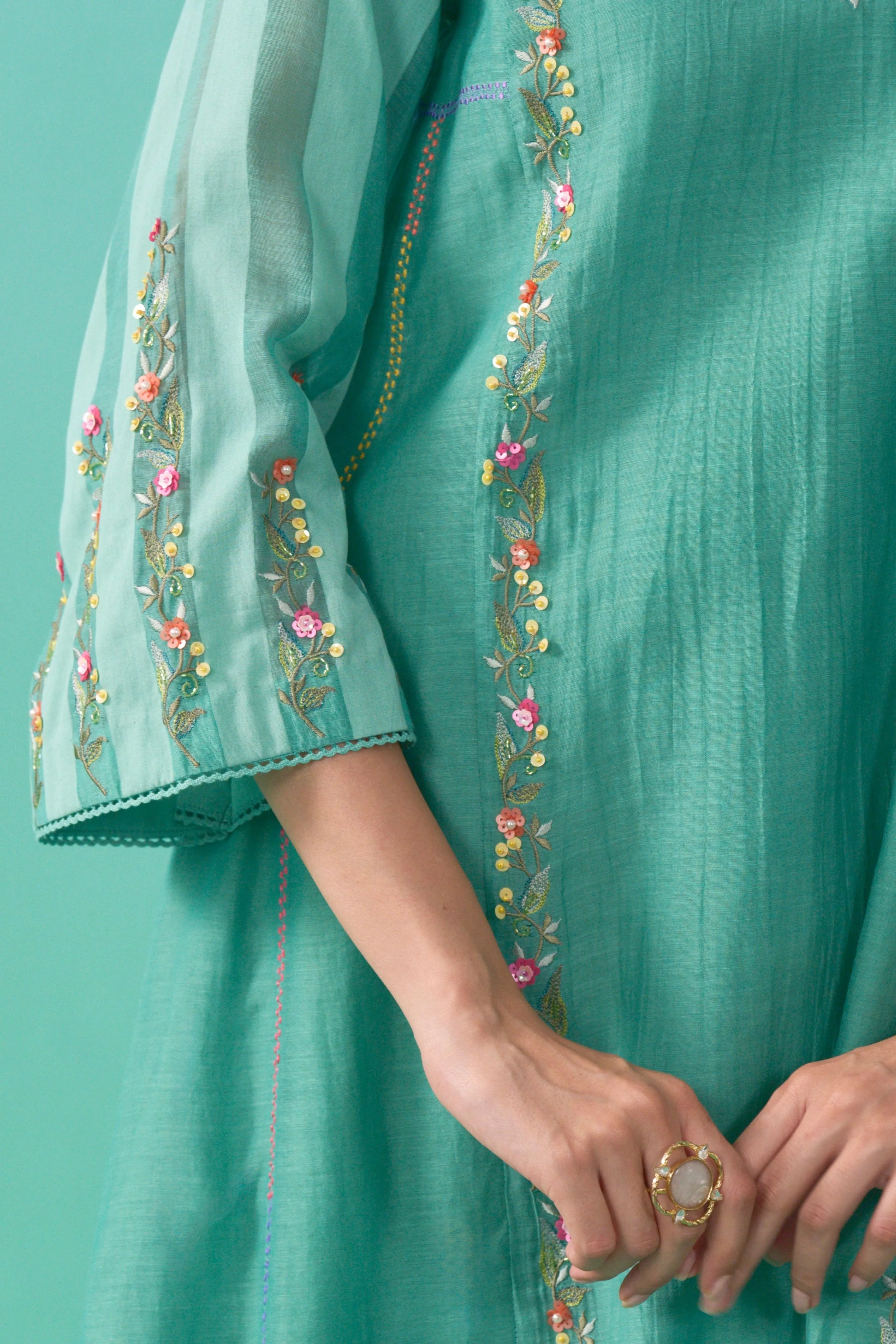 Matcha Roza Kurta Set