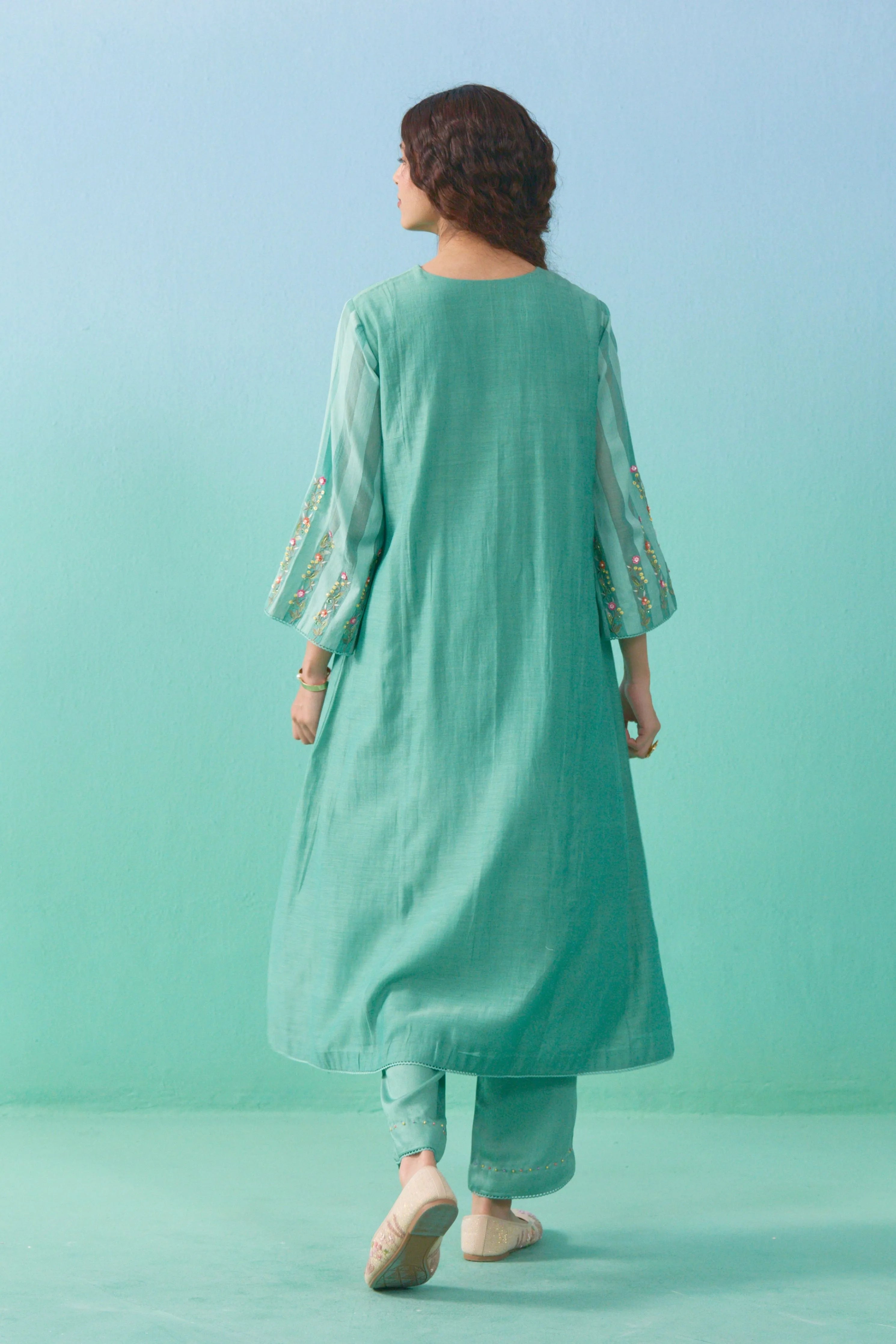 Matcha Roza Kurta Set