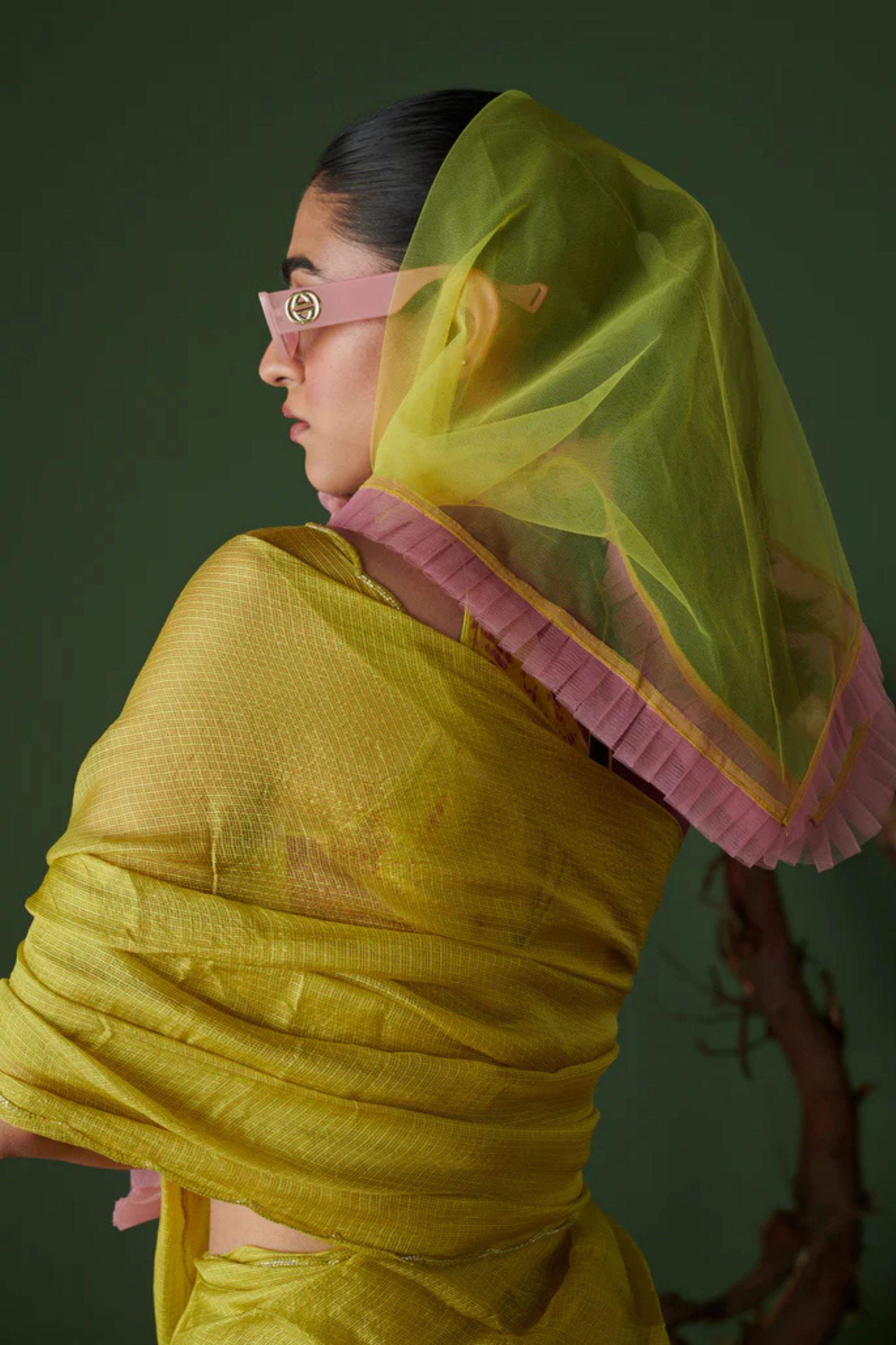 Nimbu Soda Pop Saree With Blouse