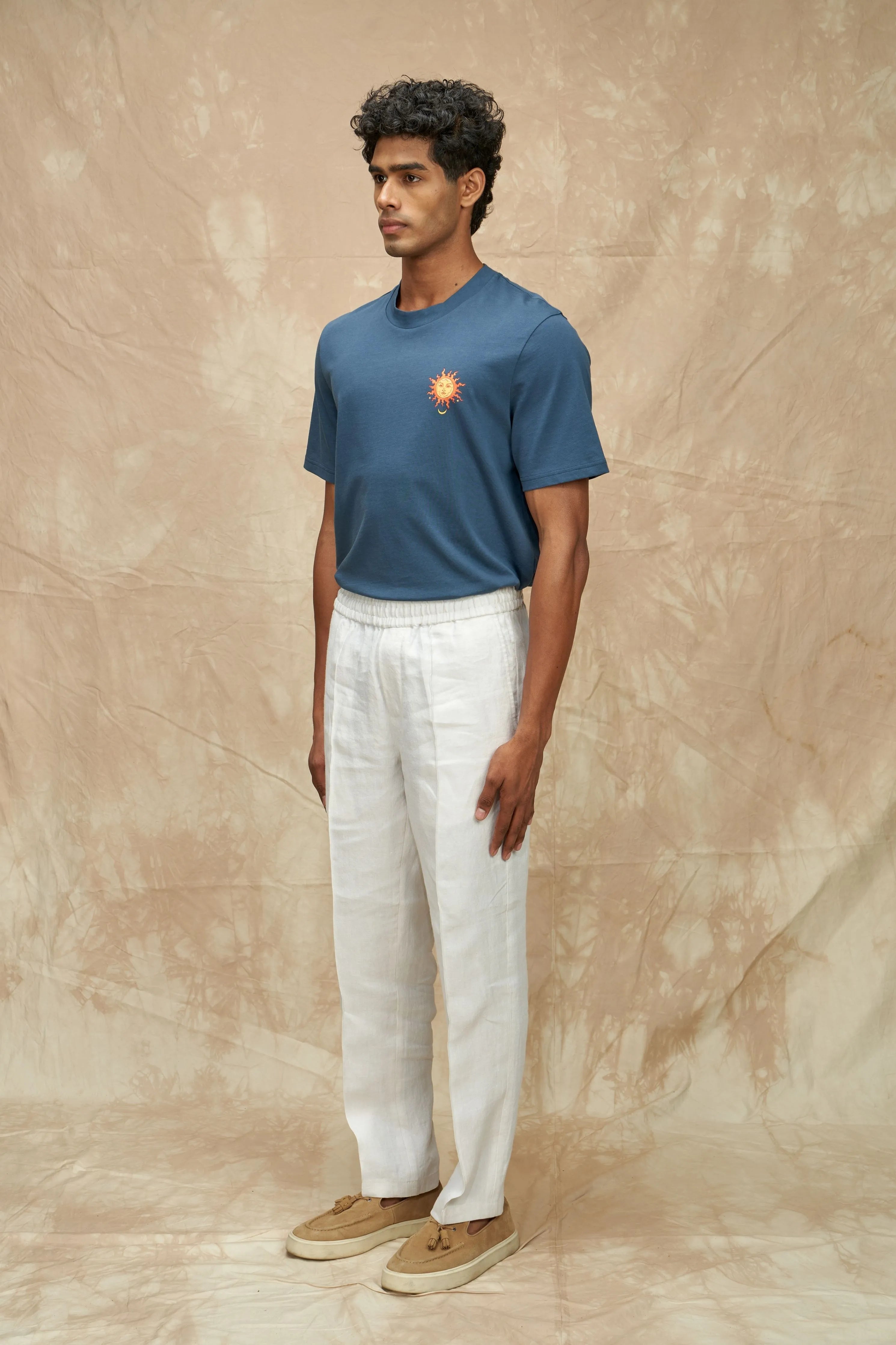 Elasticated Linen Trousers