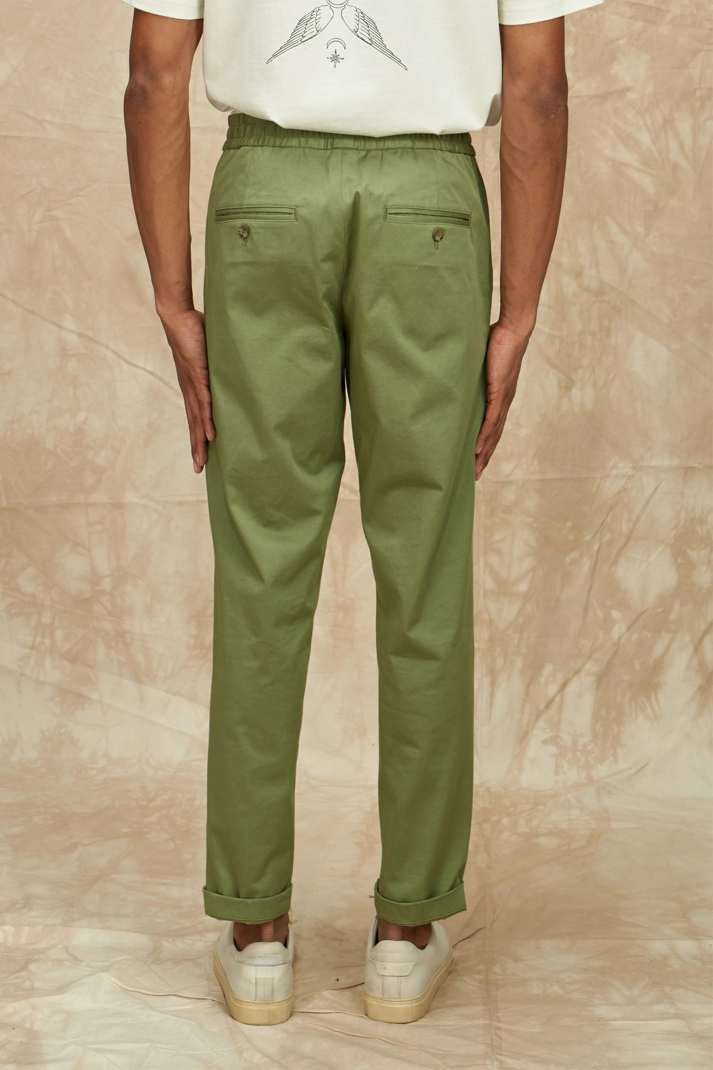 Elasticated Linen Trousers