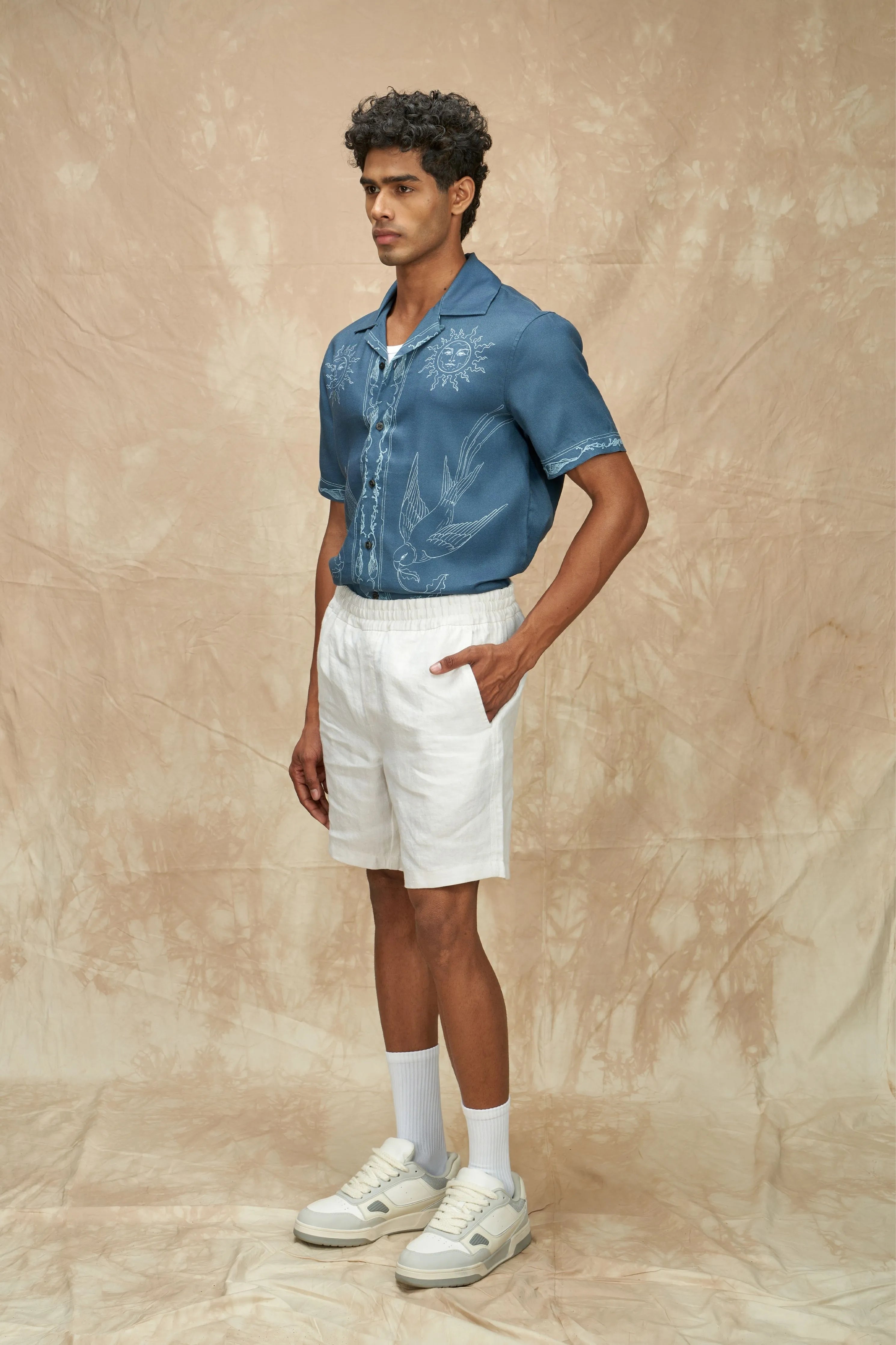 Elasticated Linen Shorts