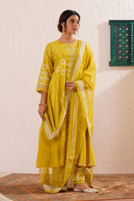 Lime Green Kurta Set