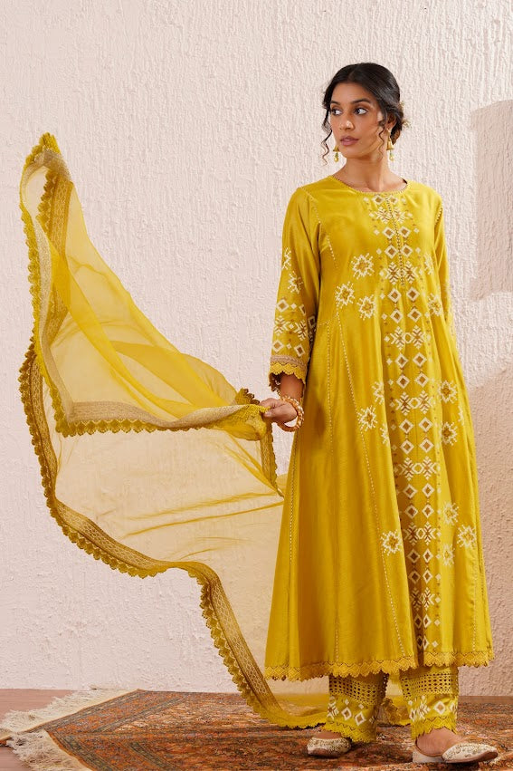 Lime Green Kurta Set