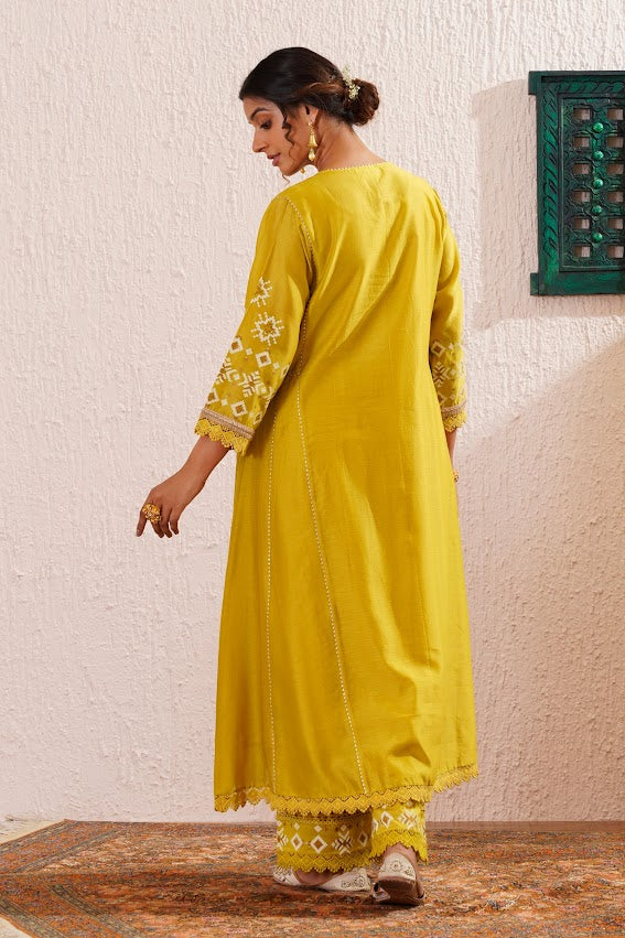 Lime Green Kurta Set