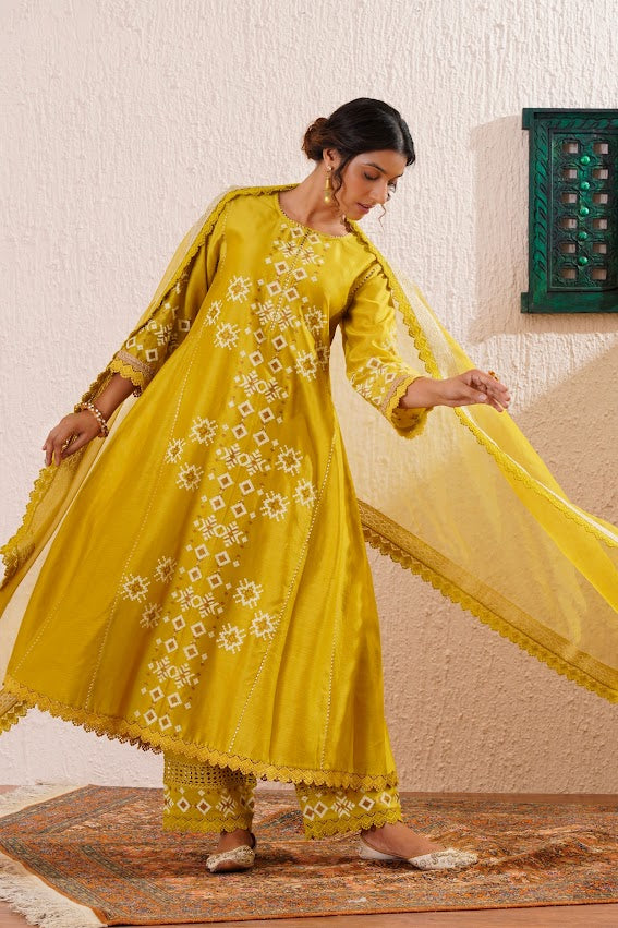 Lime Green Kurta Set