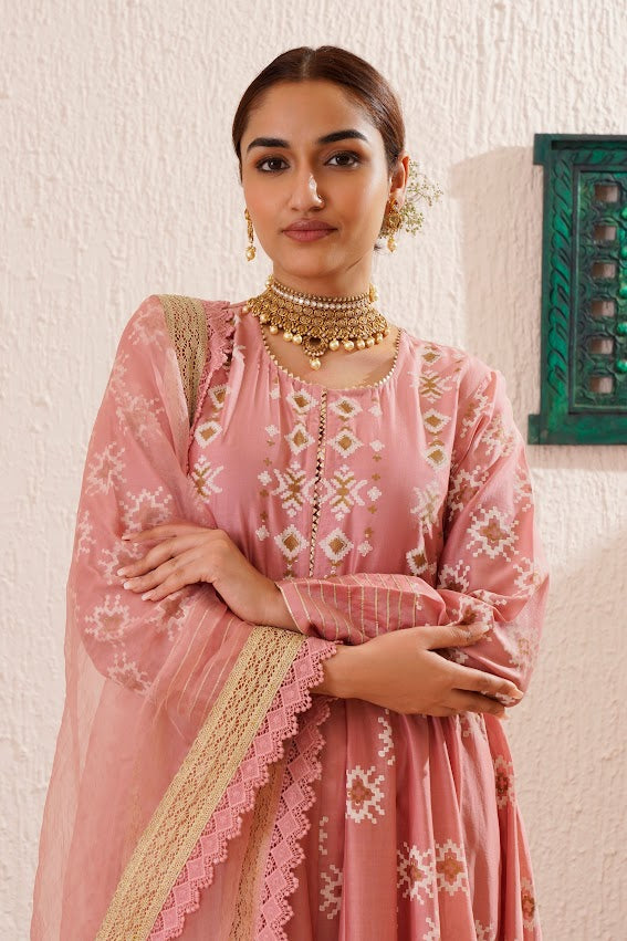Pink Anarkali Set